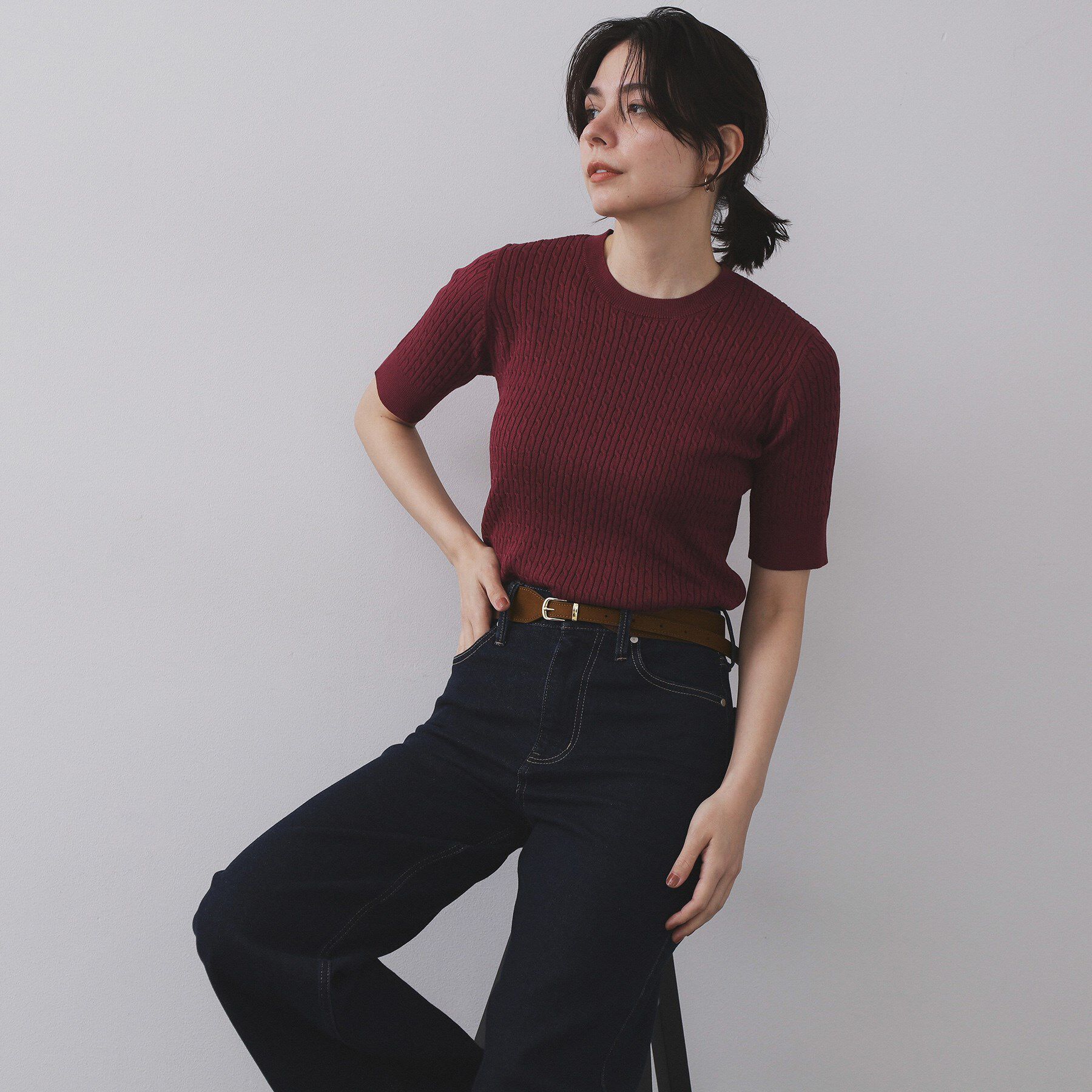 OPAQUE.CLIP「フェイクスエードデザインベルト」|ベルト|