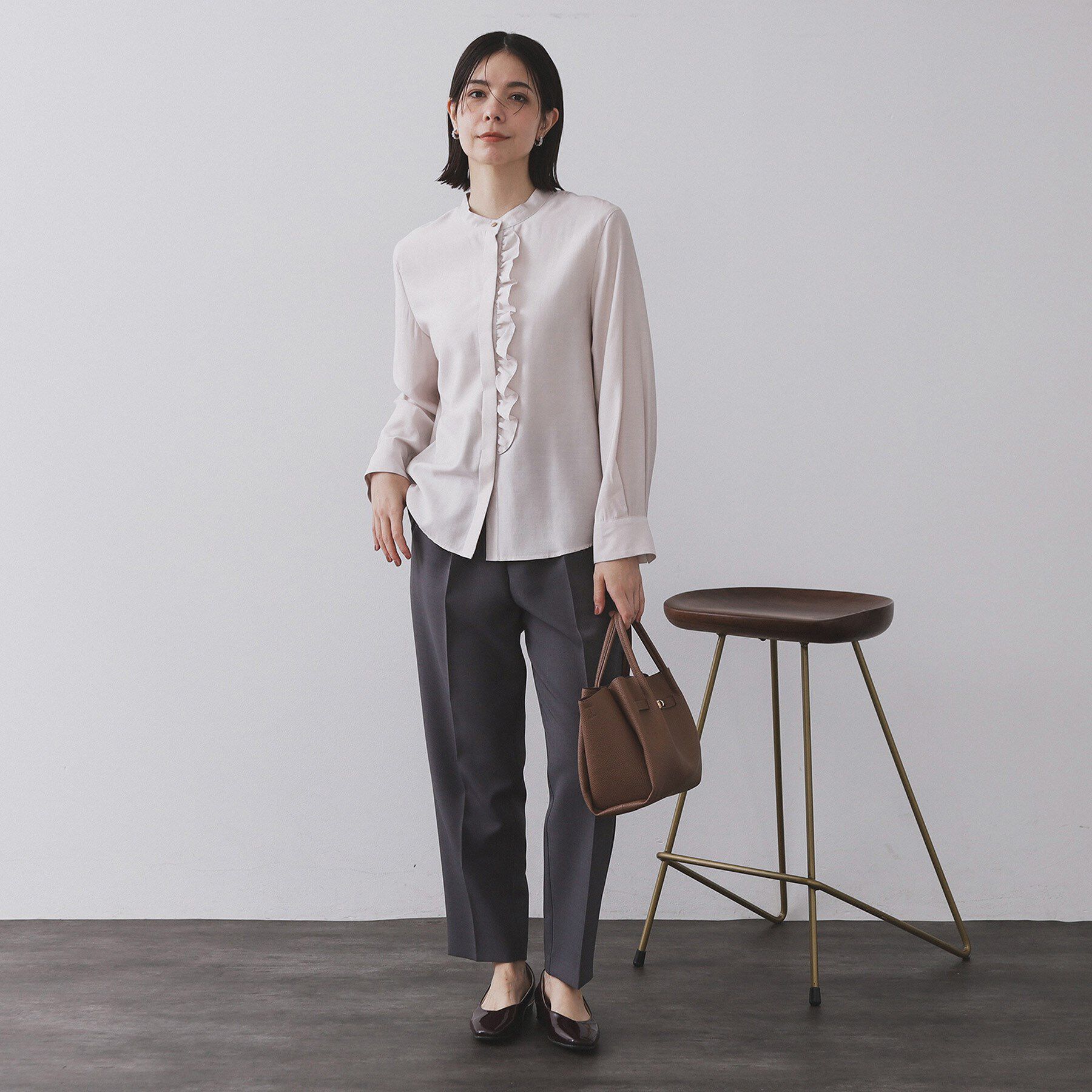 OPAQUE.CLIP「フロントフリルブラウス【洗濯機OK】」|シャツ・ブラウス|