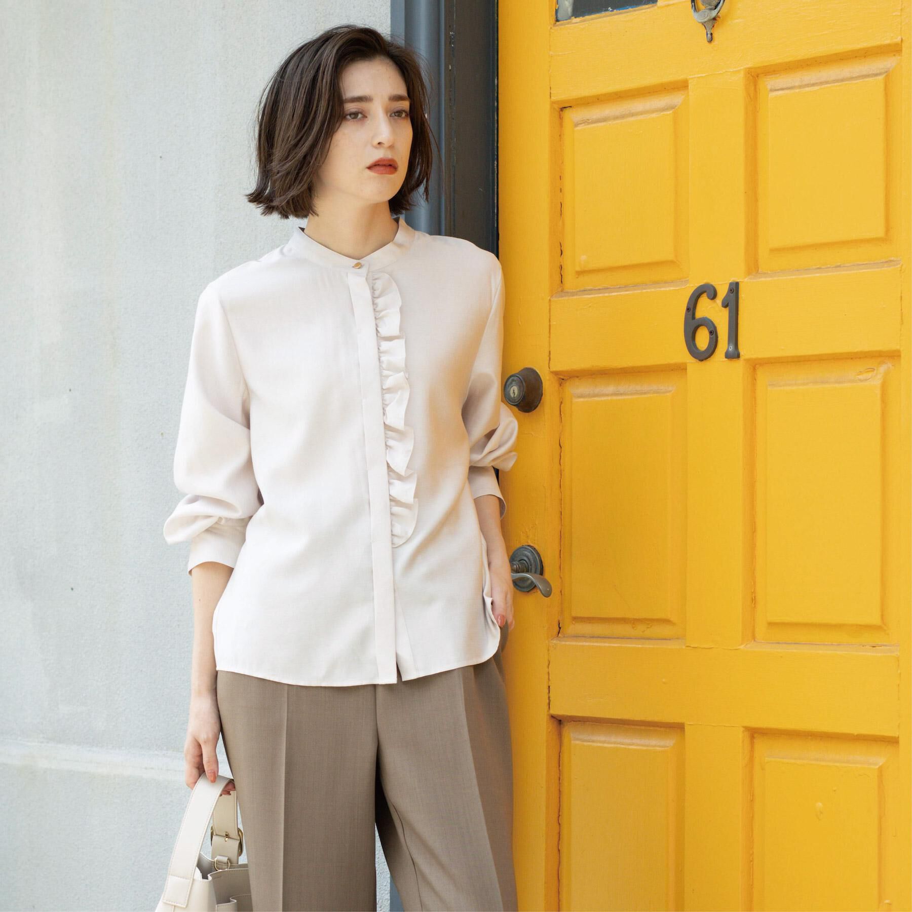 OPAQUE.CLIP「フロントフリルブラウス【洗濯機OK】」|シャツ・ブラウス|