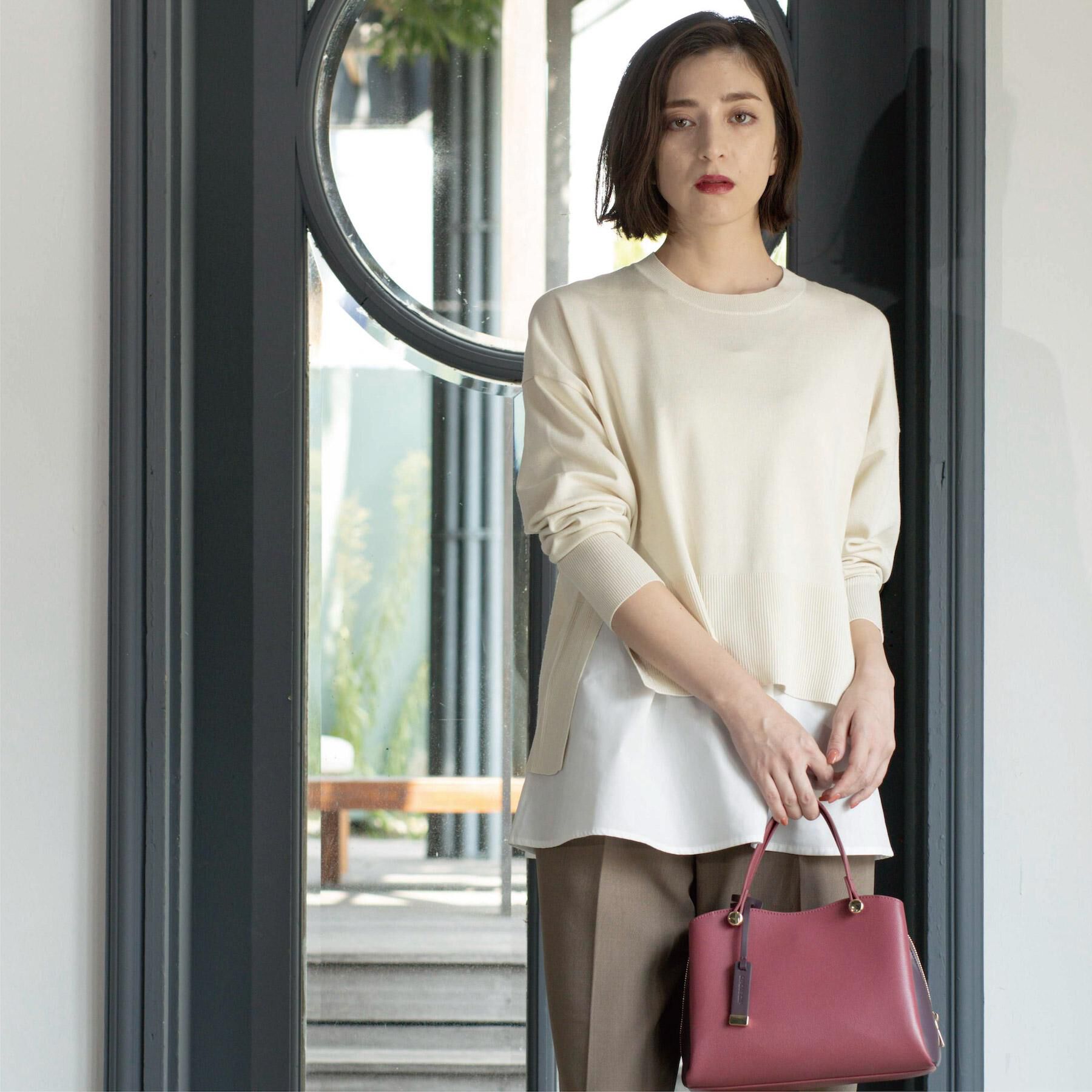 OPAQUE.CLIP「《ツインセット》リラクシーサイドスリットニット&times;ドッキングタンク【洗濯機洗い可】」|その他|