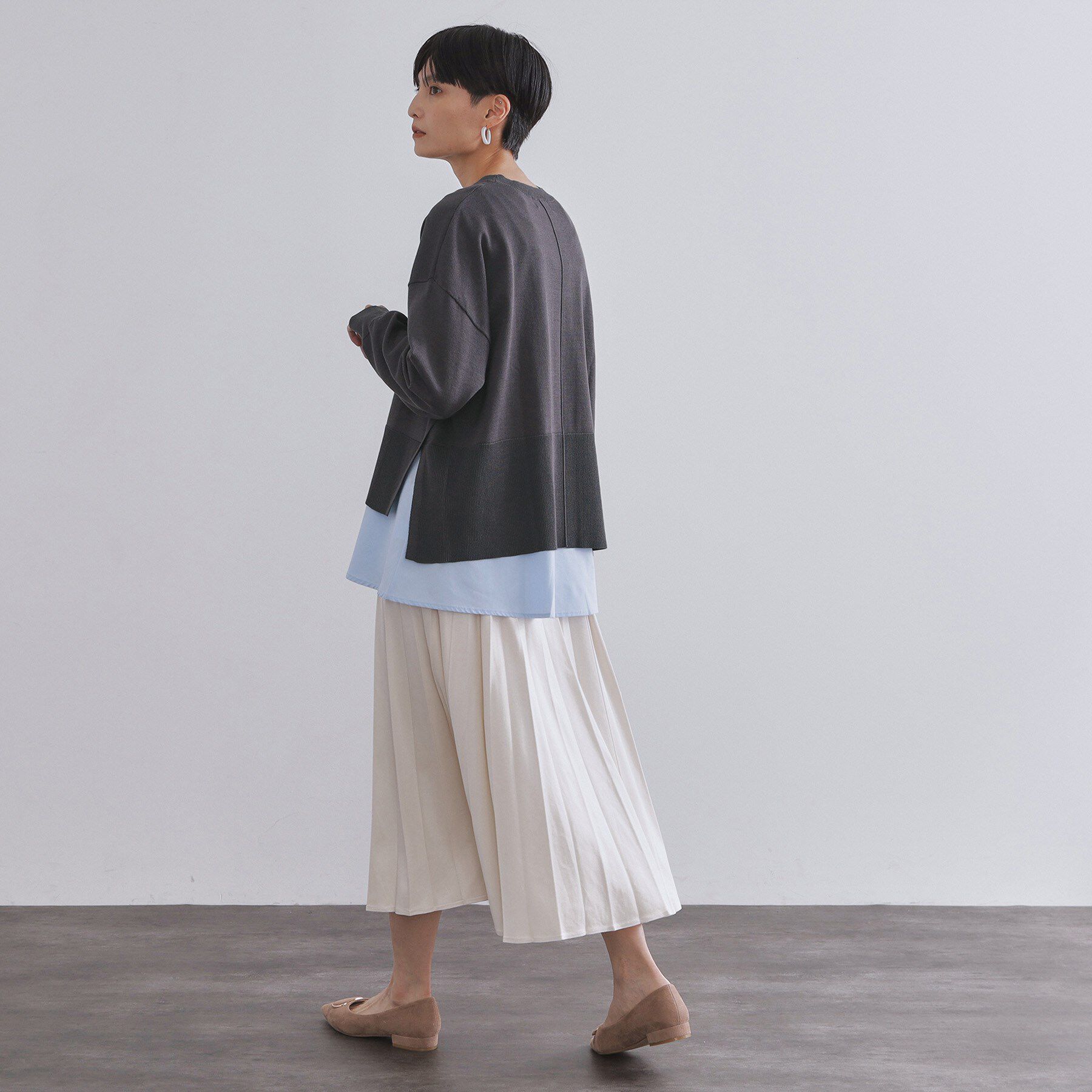 OPAQUE.CLIP「《ツインセット》リラクシーサイドスリットニット&times;ドッキングタンク【洗濯機洗い可】」|その他|