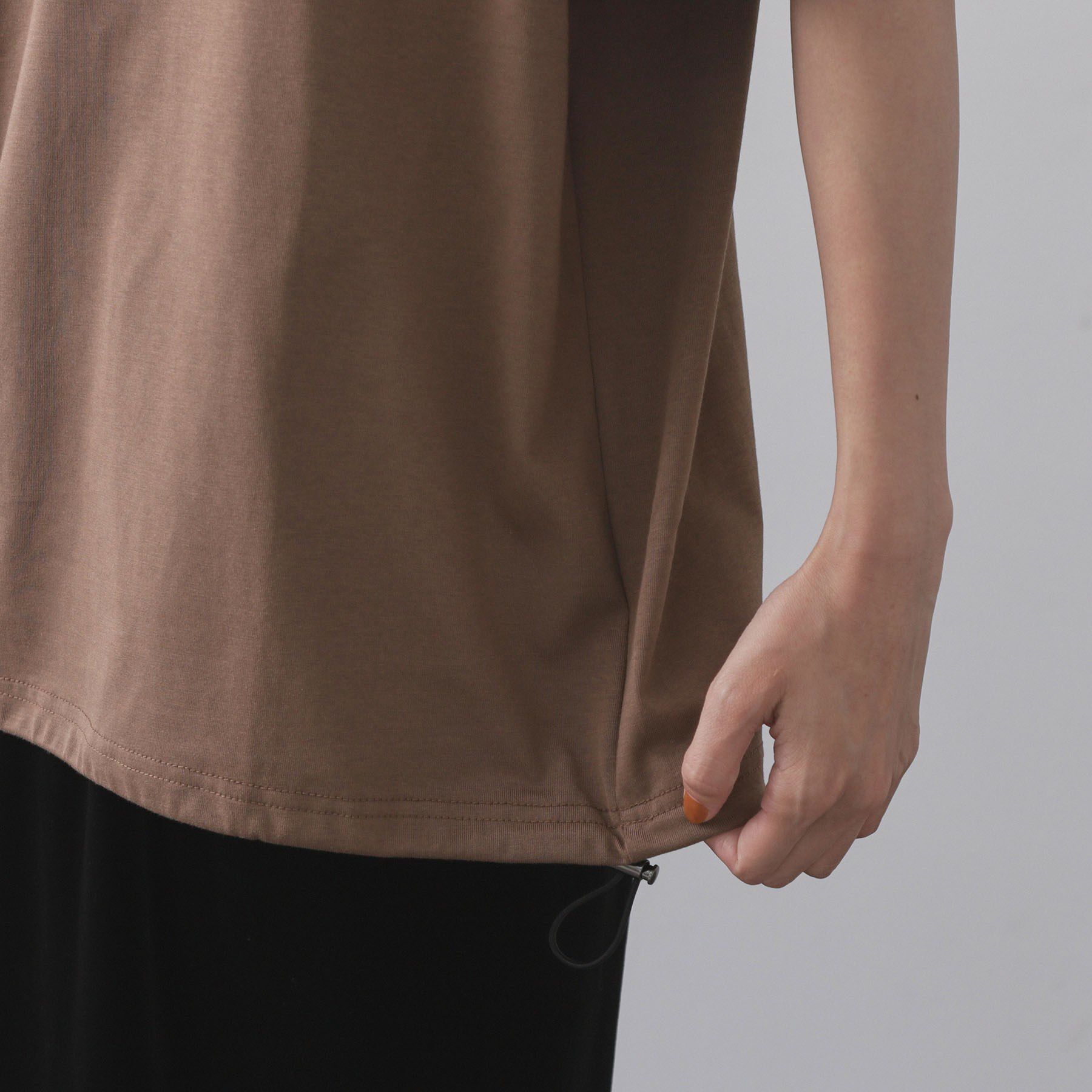 OPAQUE.CLIP「裾ドロストTシャツ【洗濯機洗い可】」|Tシャツ・カットソー|