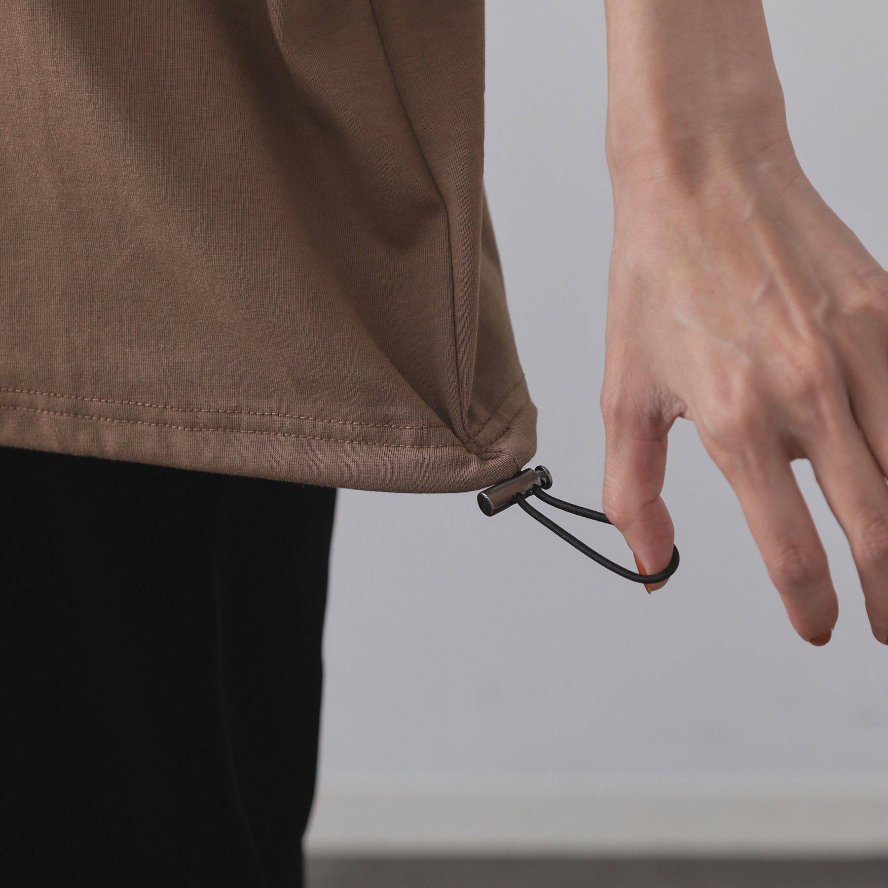 OPAQUE.CLIP「裾ドロストTシャツ【洗濯機洗い可】」|Tシャツ・カットソー|