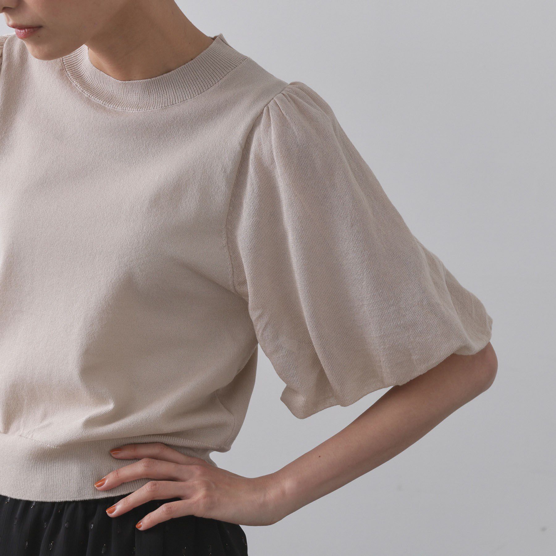 OPAQUE.CLIP「バルーンスリーブニット【洗濯機洗い可】」|ニット・セーター|