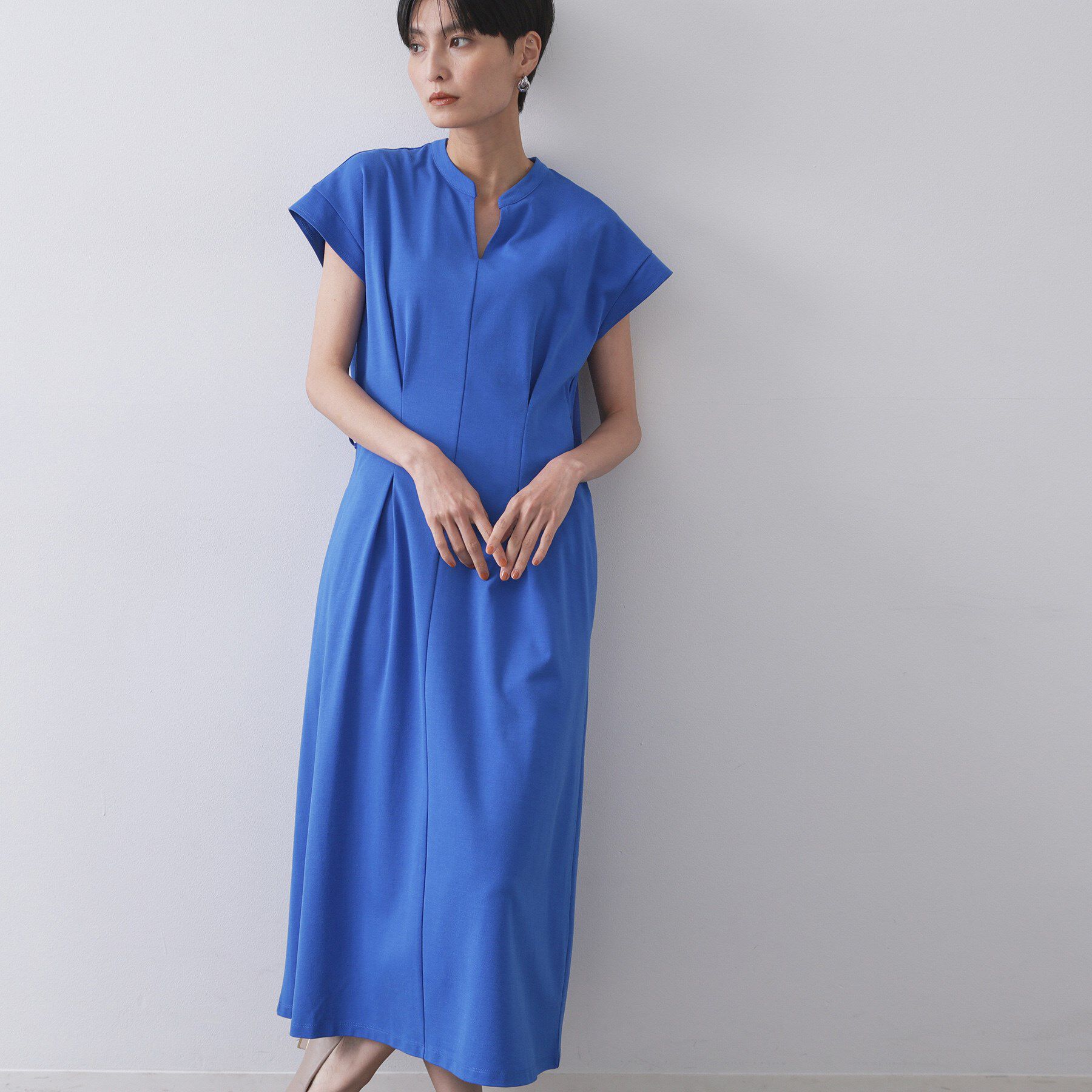 OPAQUE.CLIP「ベルト付きスキッパーワンピース【洗濯機洗い可】」|ワンピース|