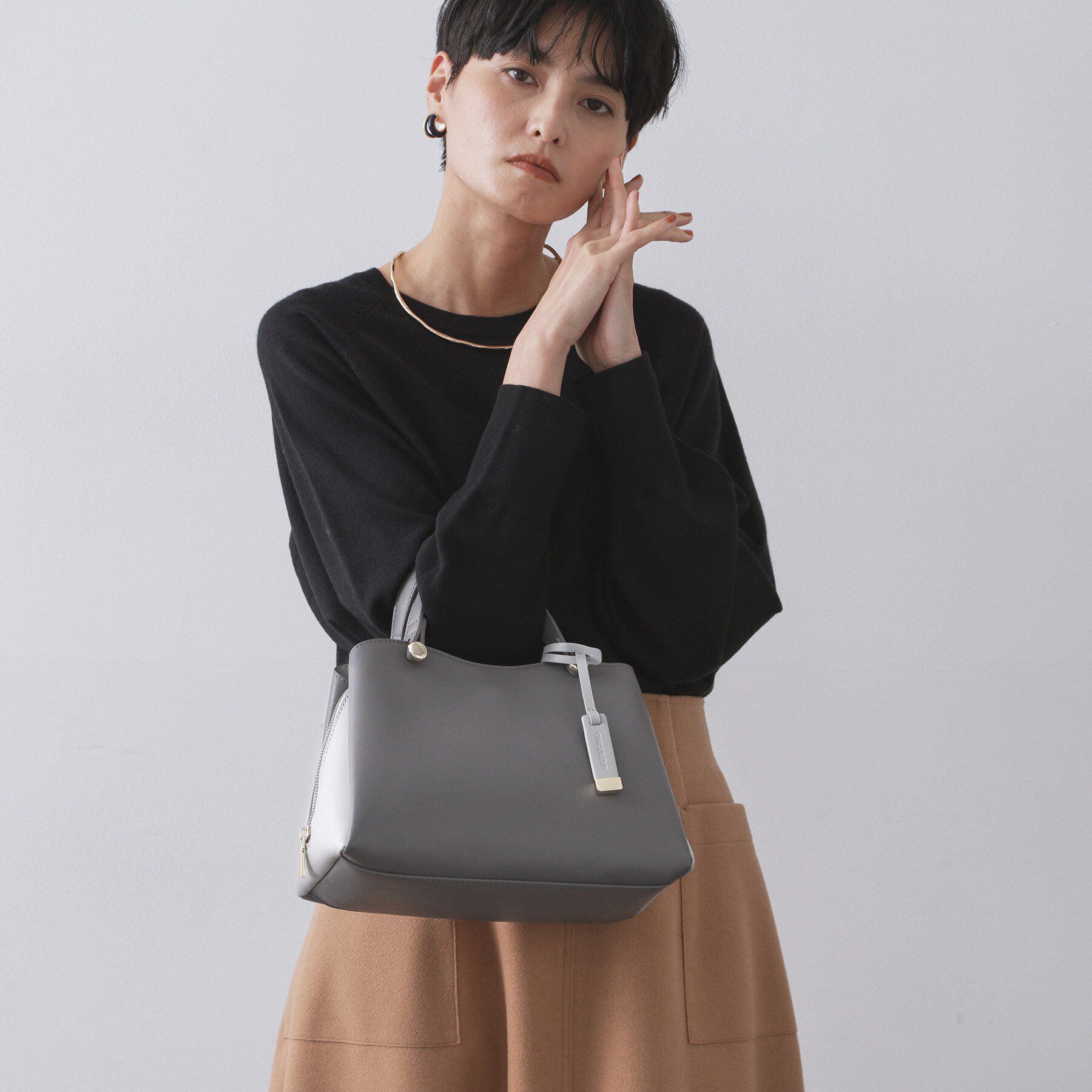 OPAQUE.CLIP「【2WAY/名品】バイカラーミドルボストンバッグ」|ショルダー・メッセンジャー|