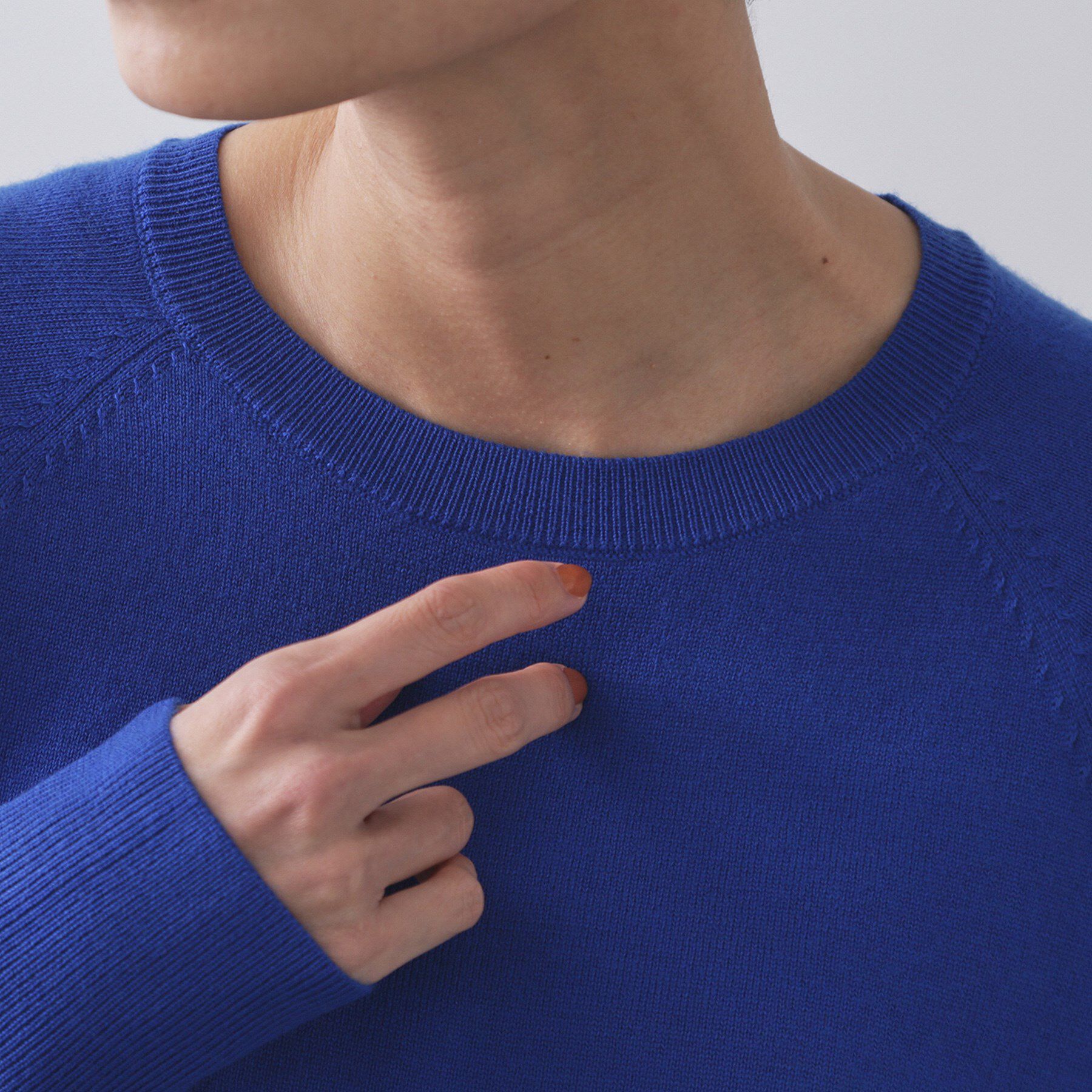 OPAQUE.CLIP「ラグランクルーネックニット/エクストラファインメリノウール【THEシリーズ/洗濯機OK】《6col/」|ニット・セーター|