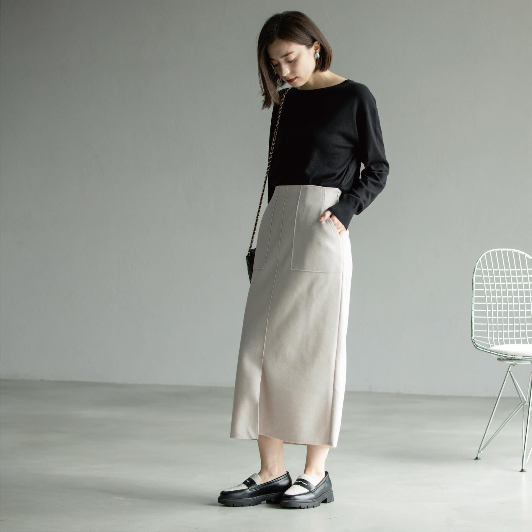 OPAQUE.CLIP「ウールライクタイトスカート【洗濯機洗い可】《8col》」|スカート|