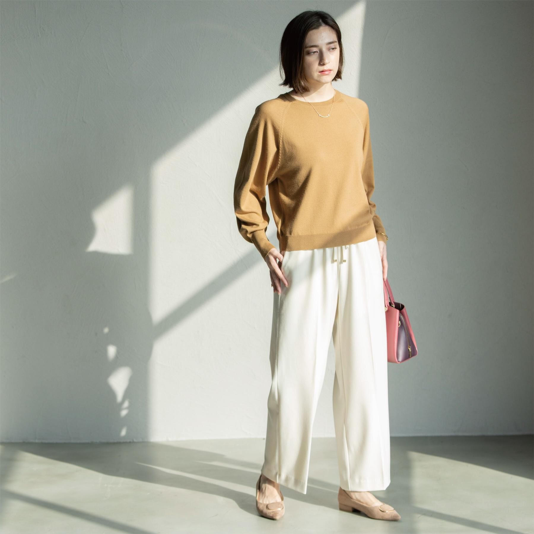 OPAQUE.CLIP「ウォームタッチ イージーワイドパンツ【洗濯機洗OK/ストレッチ】≪SS～LL≫」|その他|