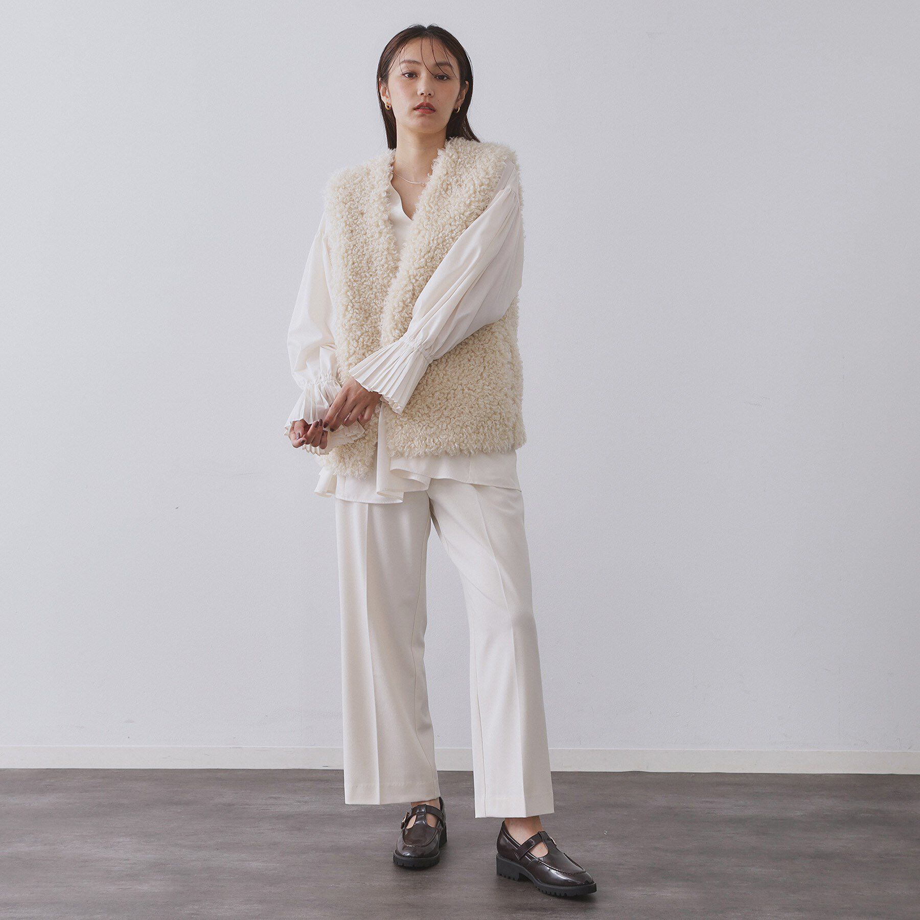 OPAQUE.CLIP「ウォームタッチ イージーワイドパンツ【洗濯機洗OK/ストレッチ】≪SS～LL≫」|その他|