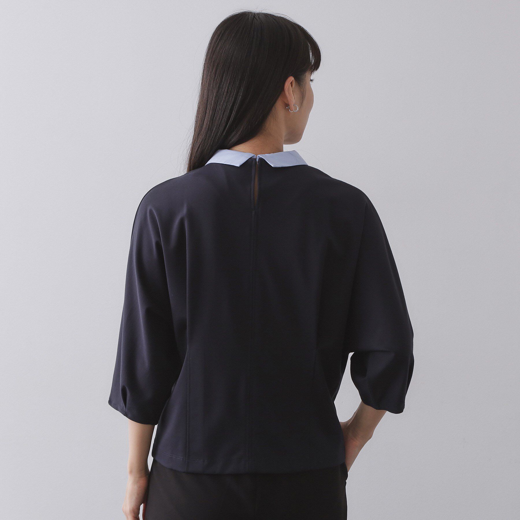 OPAQUE.CLIP「襟付きドルマントップス【洗濯機OK】」|Tシャツ・カットソー|