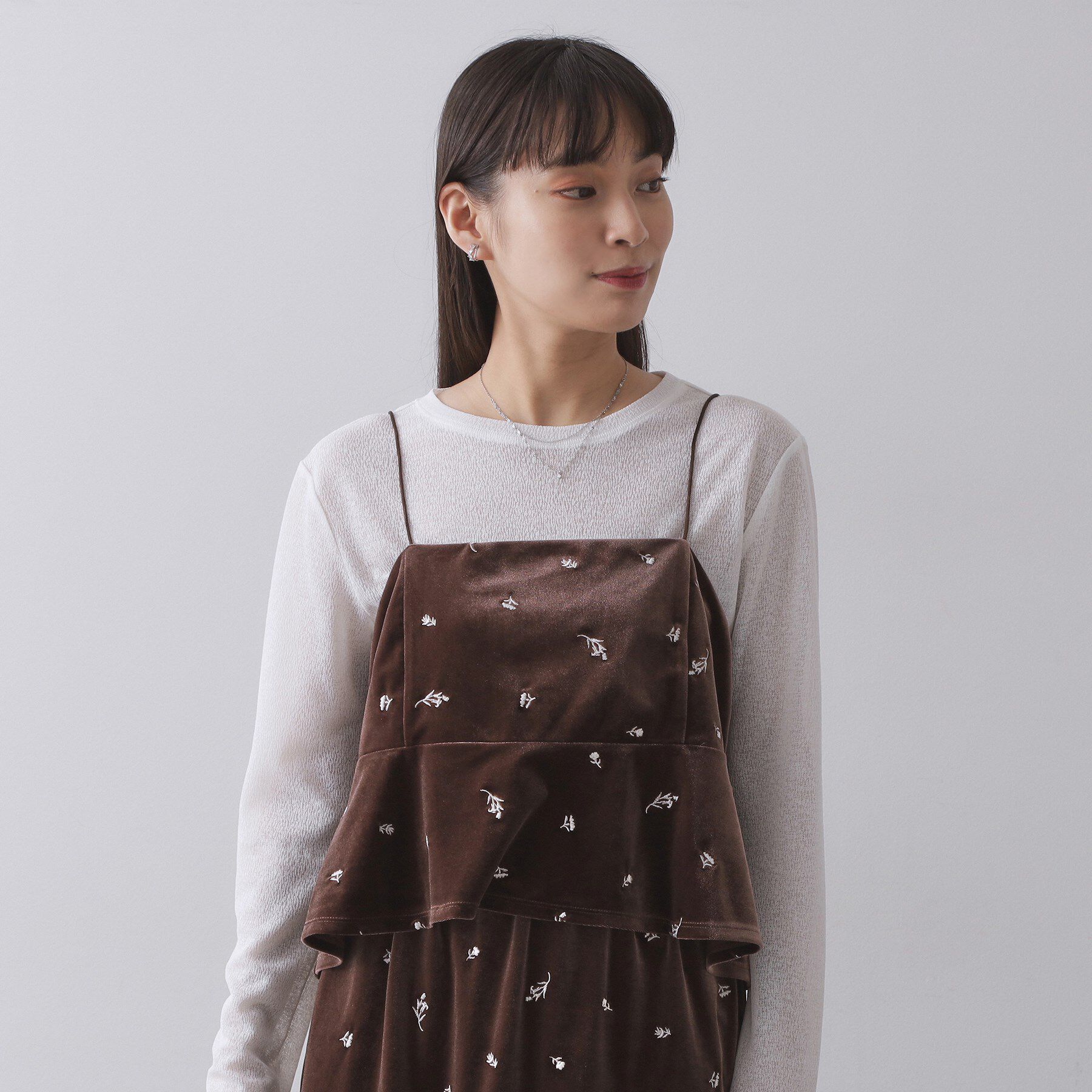 OPAQUE.CLIP「ベロアキャミ/セットアップ対応可【洗濯機OK】」|シャツ・ブラウス|