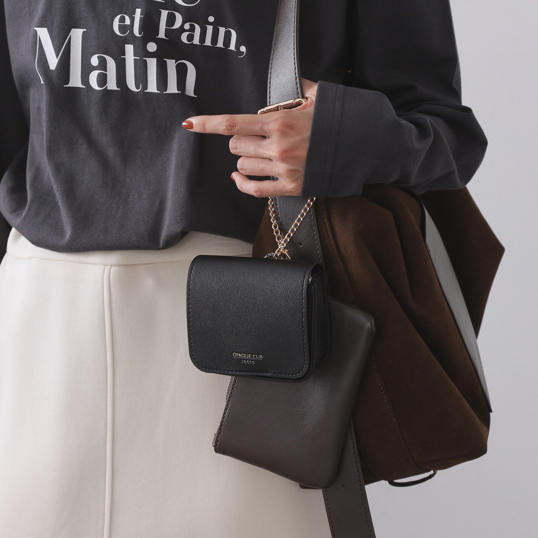 OPAQUE.CLIP「ミニバッグ付きフリルショルダーストラップ」|その他|