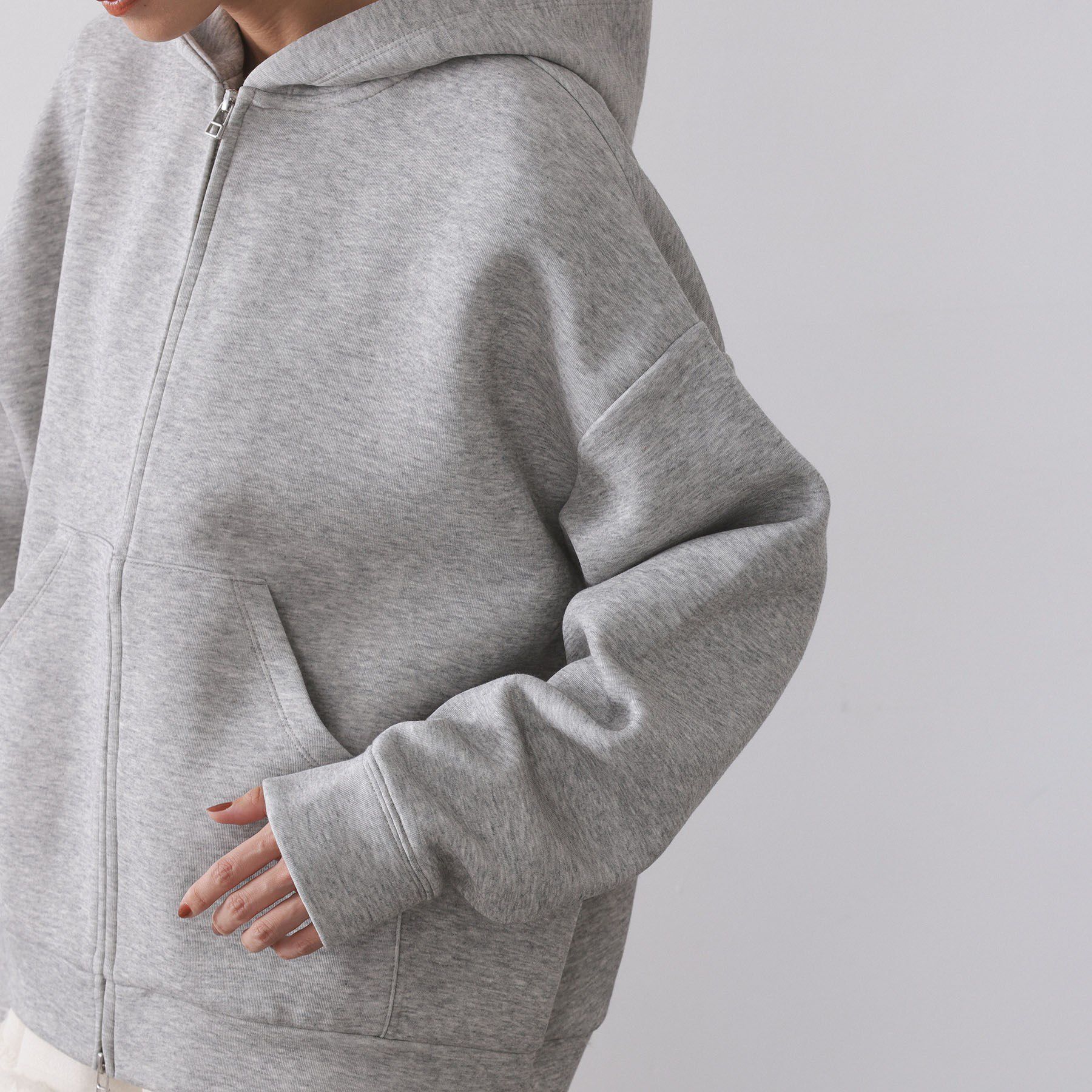 OPAQUE.CLIP「ダブルジップフーディ/セットアップ対応【洗濯機OK】」|カーディガン|