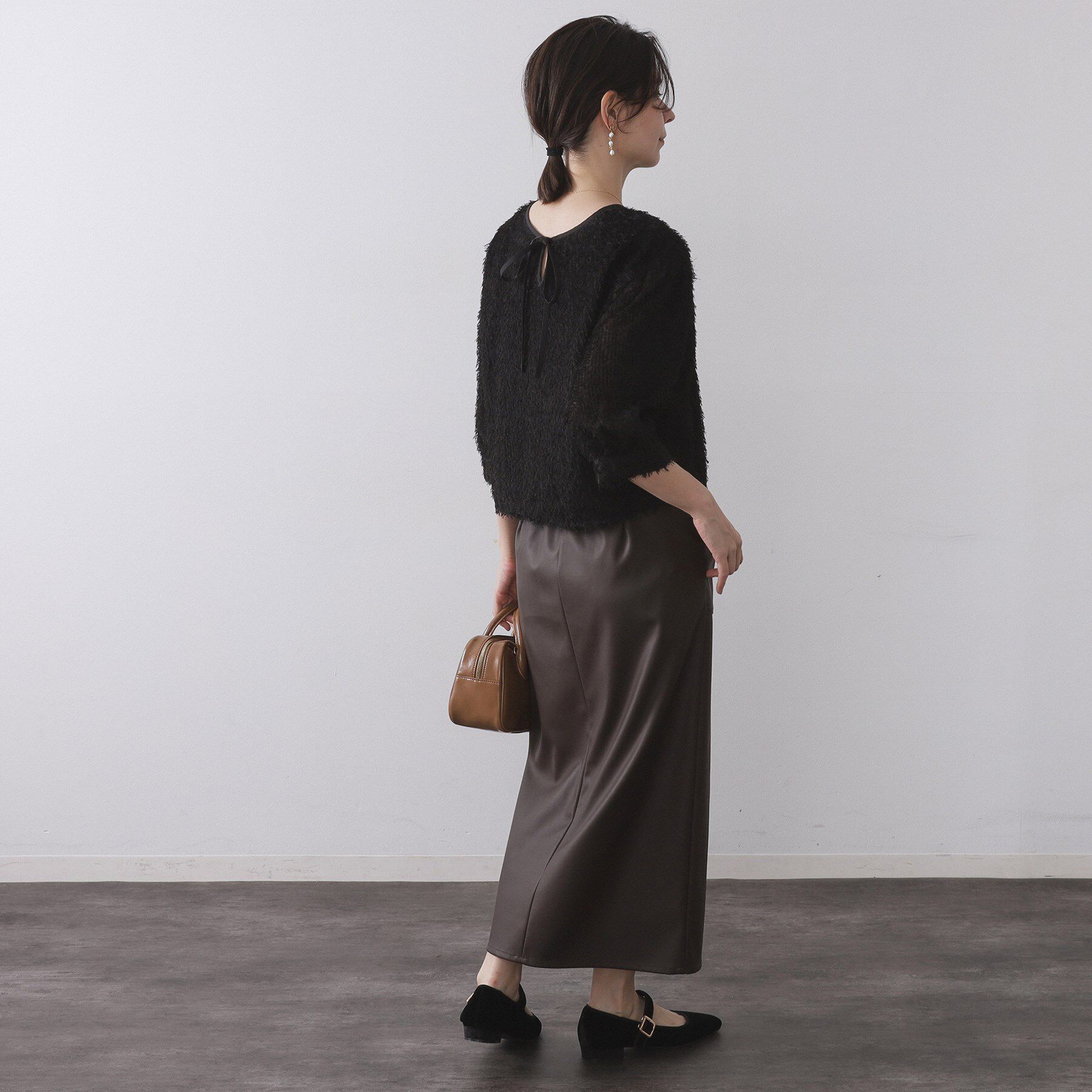 OPAQUE.CLIP「前後2WAY　シアーフリンジジャカードブラウス【洗濯機OK】」|シャツ・ブラウス|