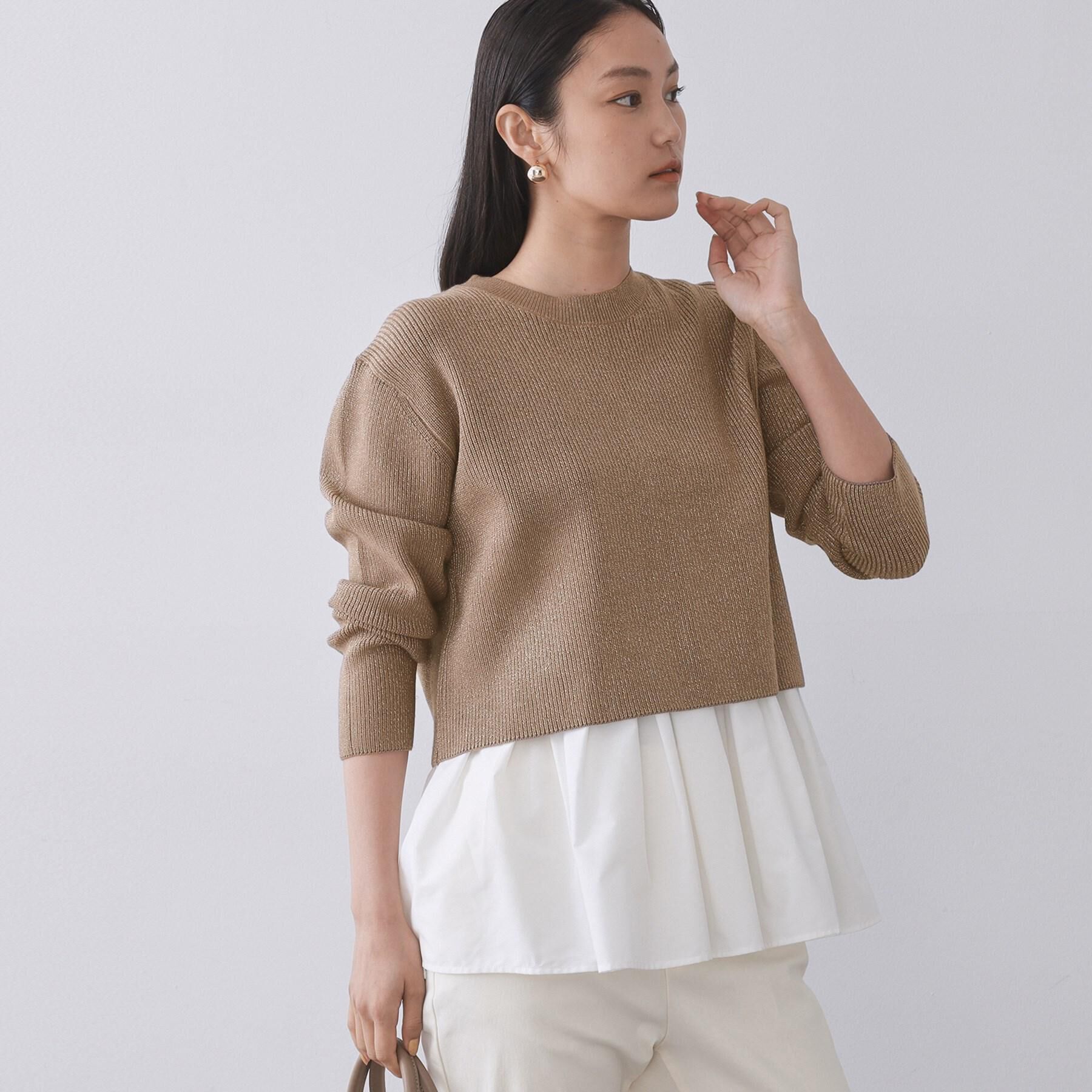 OPAQUE.CLIP「《ツインセット》ショートラメニット&times;フレアタンクトップ【洗濯機OK】」|その他|