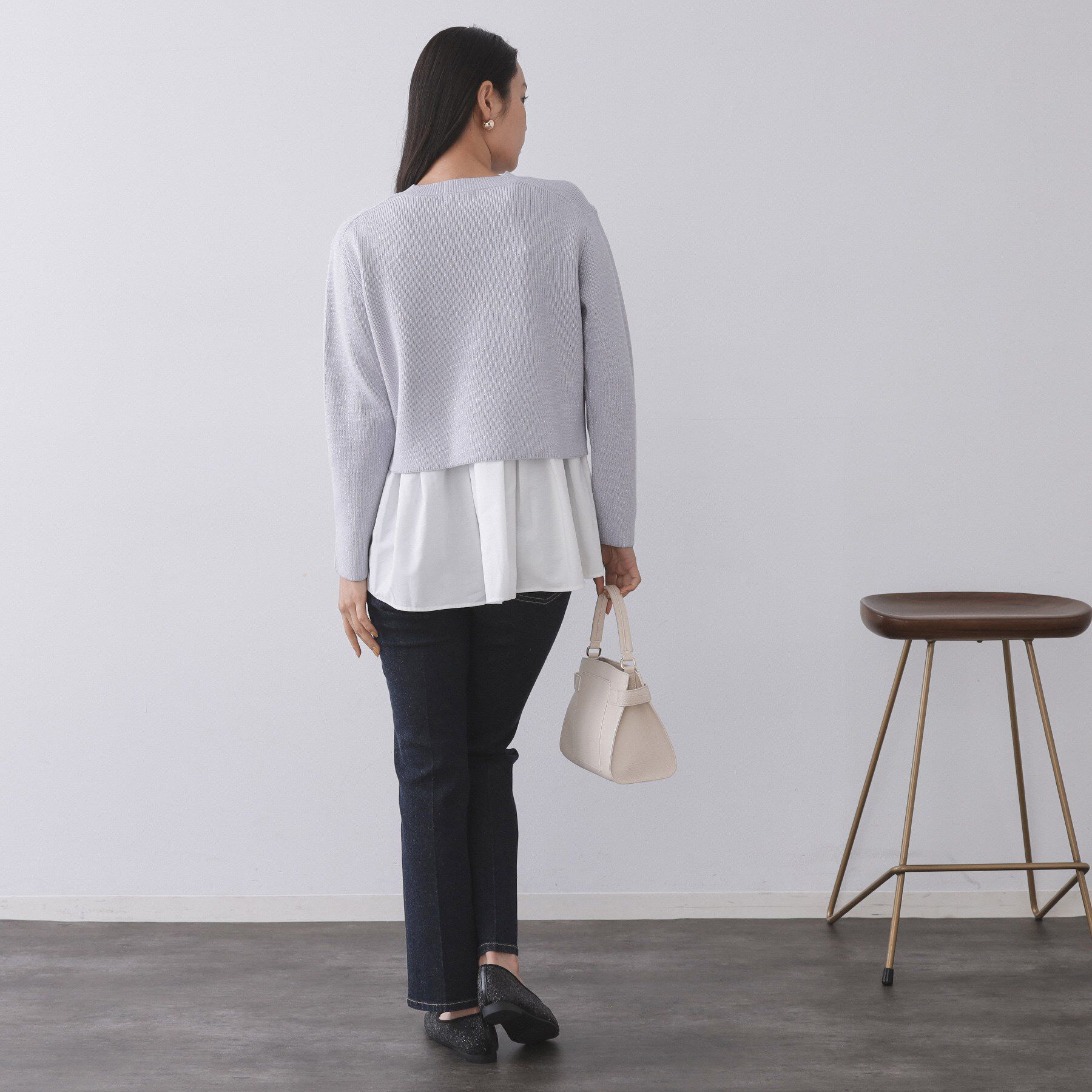 OPAQUE.CLIP「《ツインセット》ショートラメニット&times;フレアタンクトップ【洗濯機OK】」|その他|