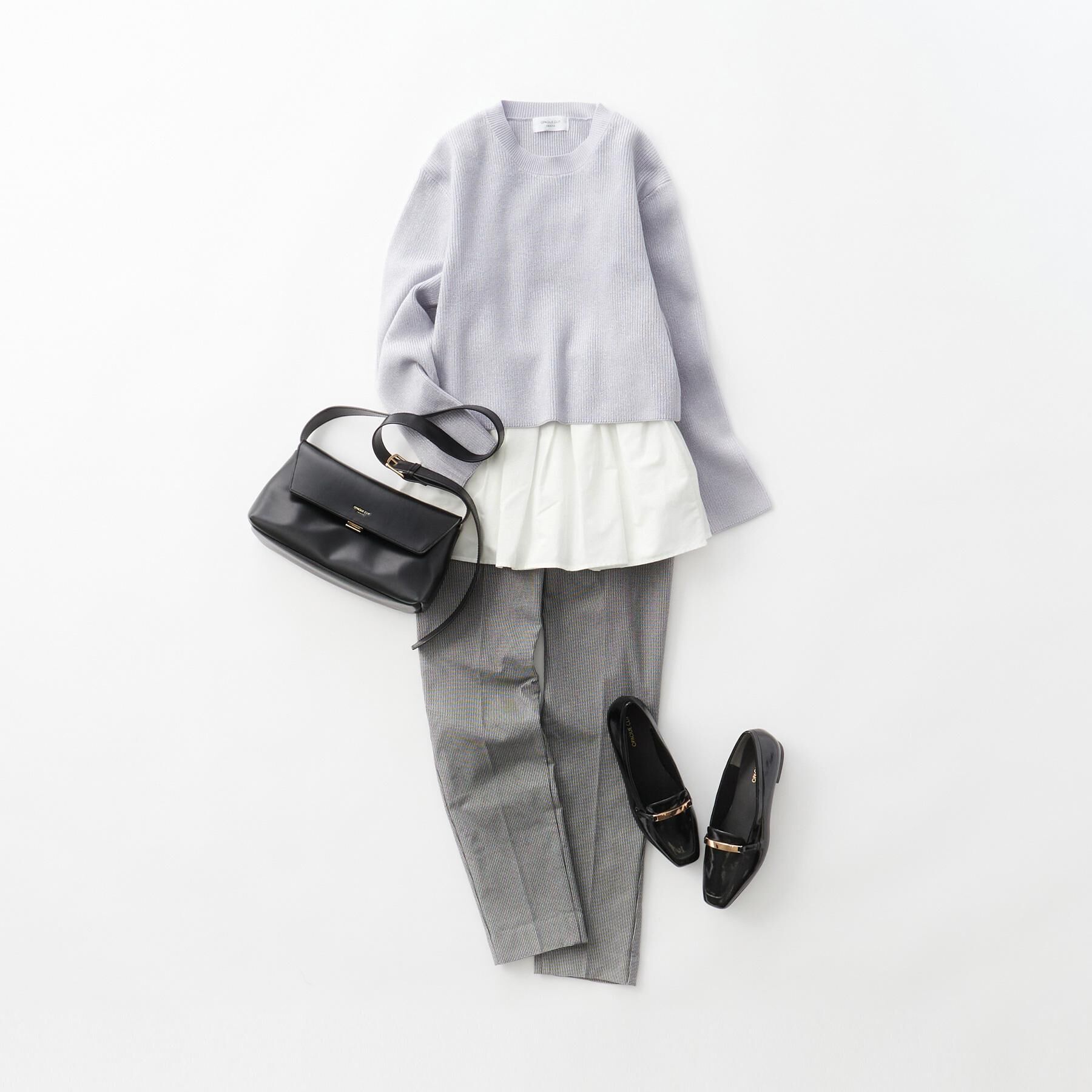 OPAQUE.CLIP「《ツインセット》ショートラメニット&times;フレアタンクトップ【洗濯機OK】」|その他|