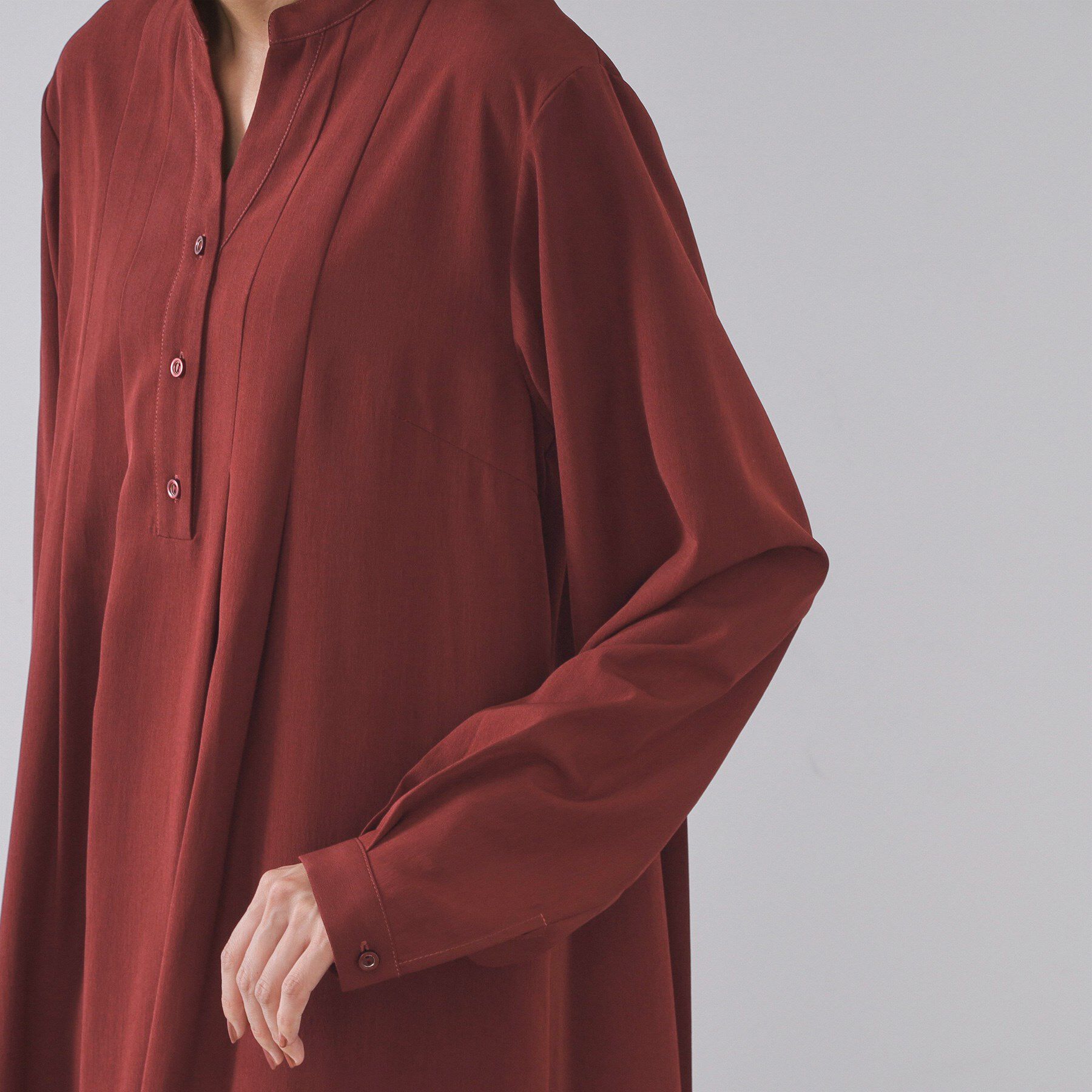 OPAQUE.CLIP「バックプリーツワンピース【洗濯機OK】」|ワンピース|