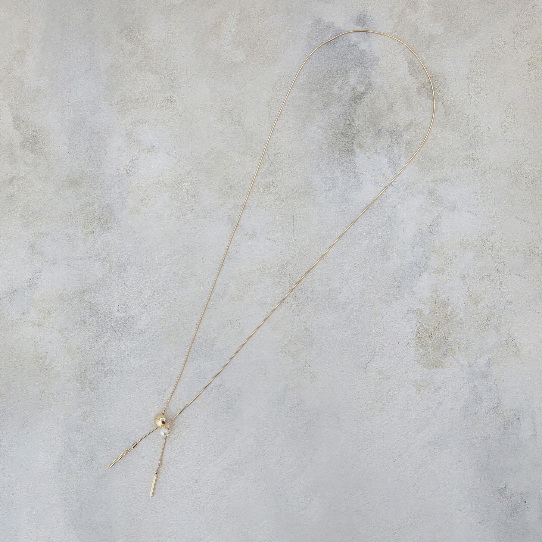 OPAQUE.CLIP「パール調ビジュースライドネックレス」|ネックレス|