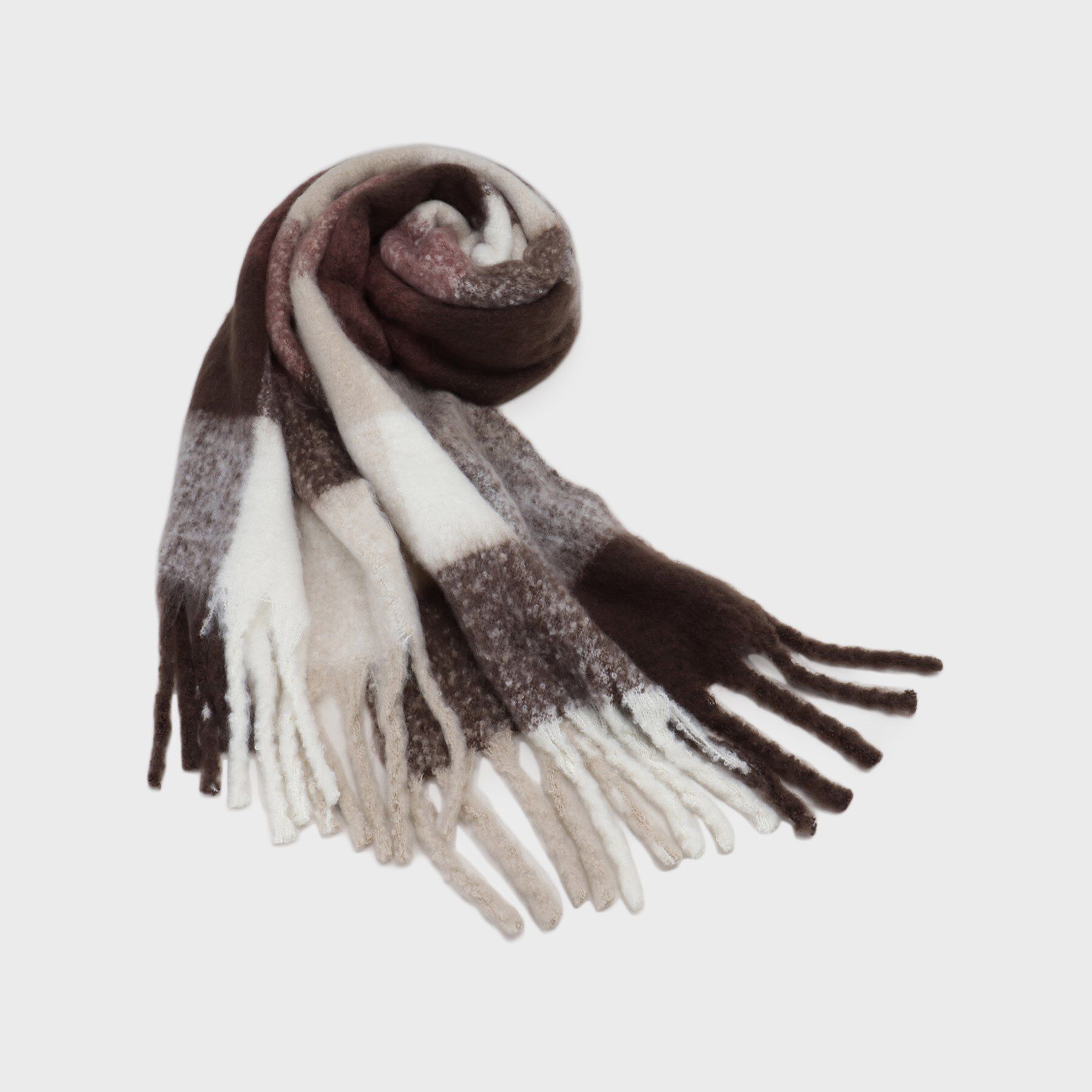 OPAQUE.CLIP「マルチカラーチェックボリュームストール」|ストール|