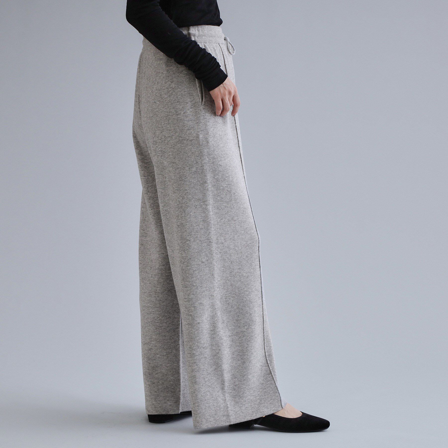 OPAQUE.CLIP「【es】ニットワイドパンツ【洗濯機OK】」|その他|