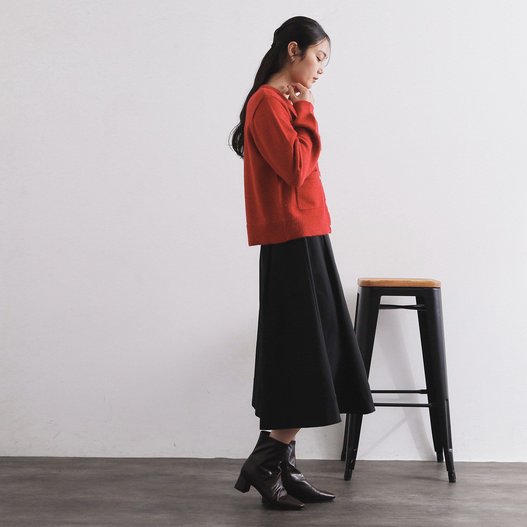 OPAQUE.CLIP「タフタフレアスカート【洗濯機OK】」|スカート|