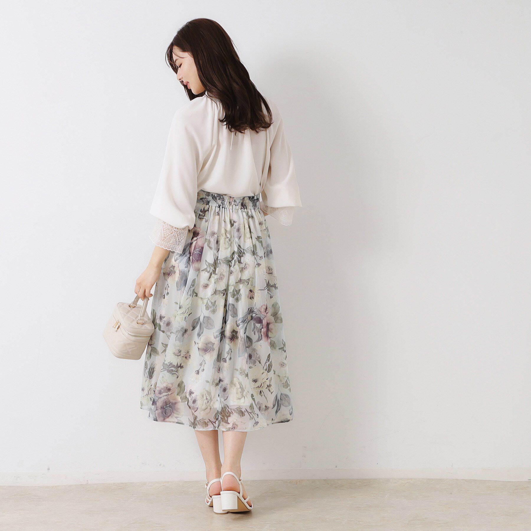 Couture broach「【一枚で着映える・華やか・上品】Summerオーガンフルールスカート」|スカート|