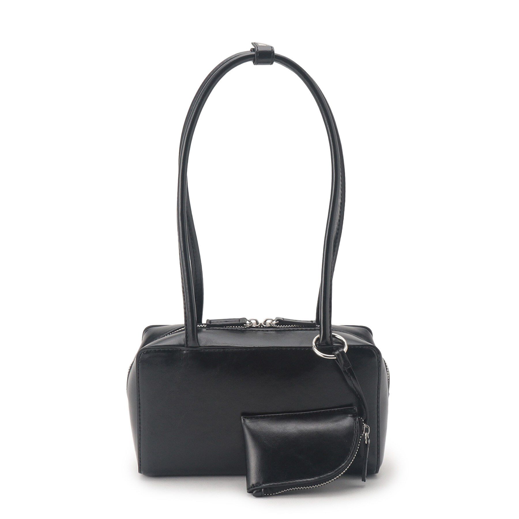 Couture broach「スクエアロングハンドルバッグ」|ハンドバッグ|ブラック(019)