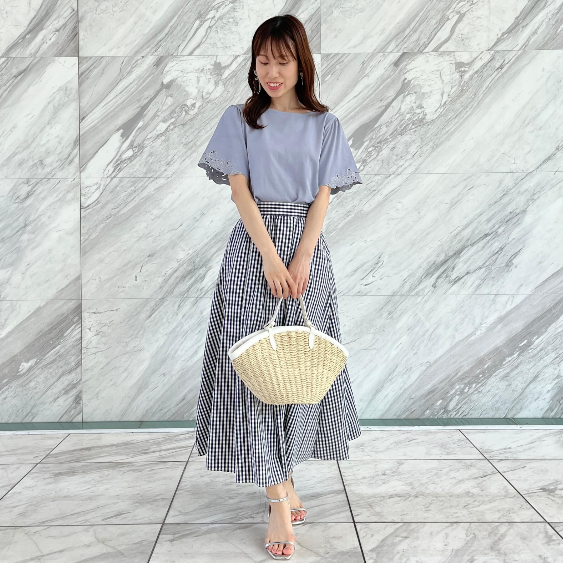 Couture broach「【接触冷感・UVカット】袖エンブロサイロコンパクトトップス」|Tシャツ・カットソー|