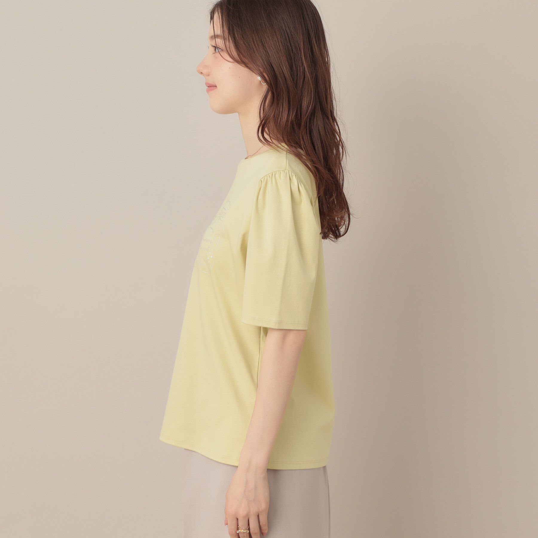 Couture broach「【接触冷感・UV機能あり・マシンウォッシャブル】60シルケット パフュームエンブロTシャツ」|Tシャツ・カットソー|