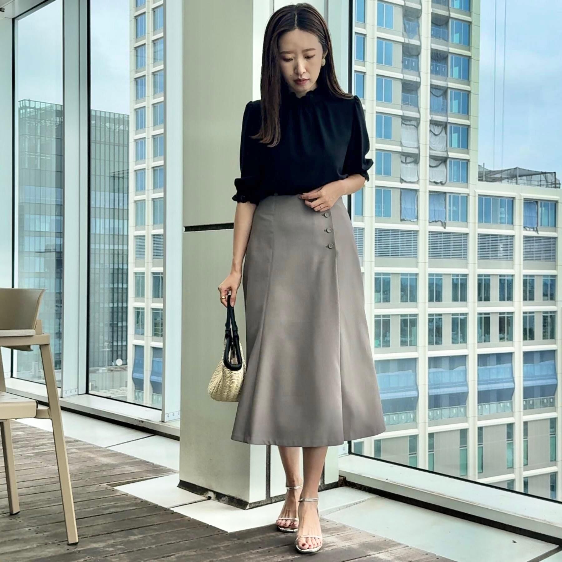 Couture broach「【華やか・大人可愛い・5分袖】エンブロレース前後2WAYブラウス」|シャツ・ブラウス|