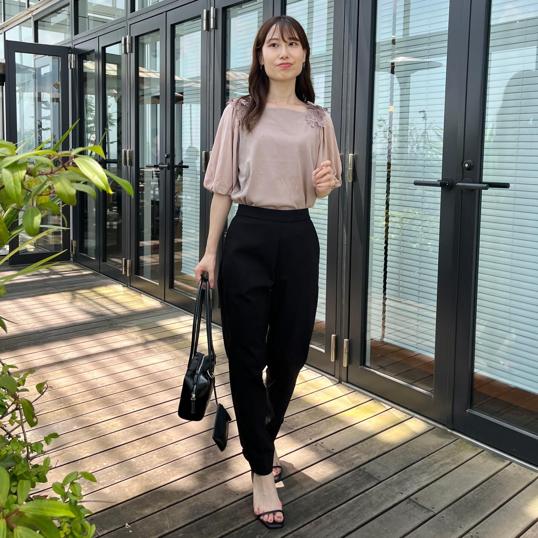 Couture broach「【らくちん・キレイ見え】リボンハイパーストレッチパンツ」|その他|