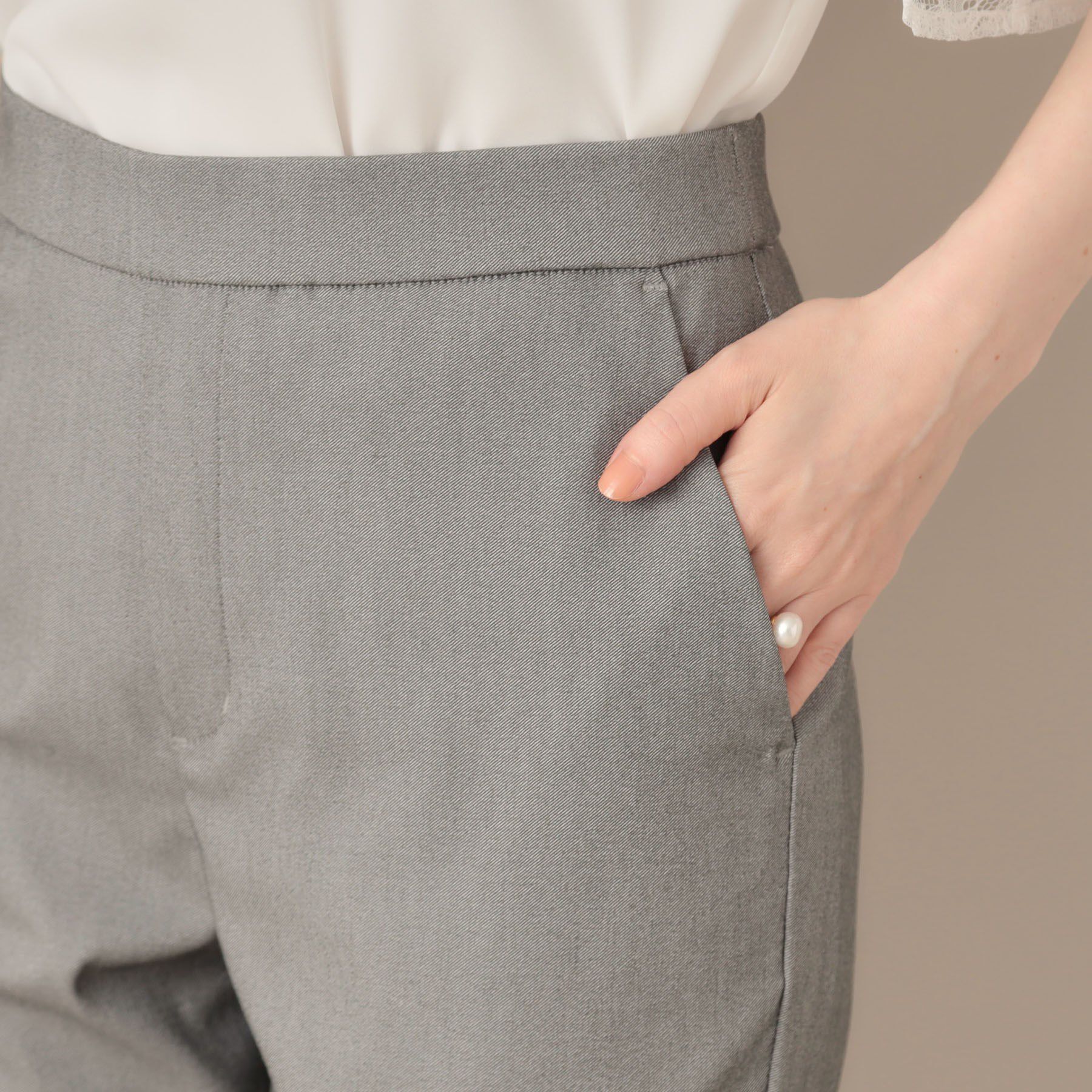 Couture broach「【らくちん・キレイ見え】リボンハイパーストレッチパンツ」|その他|