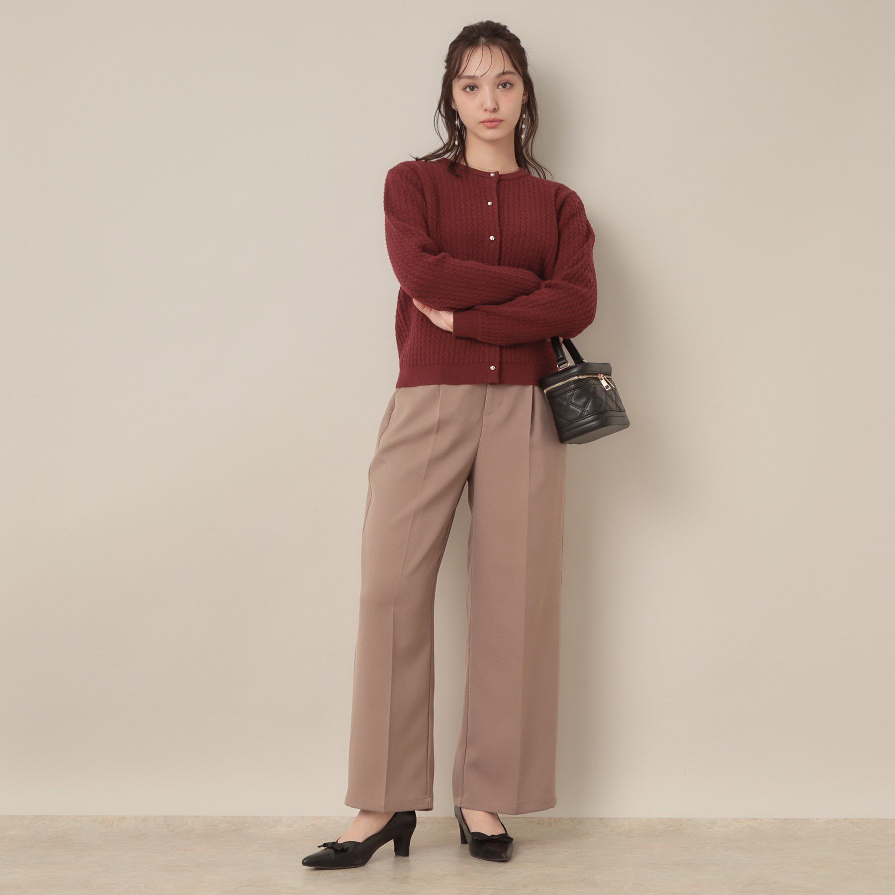 Couture broach「【大人可愛い・きれいめ・通勤】ケーブルカーディガン」|カーディガン|