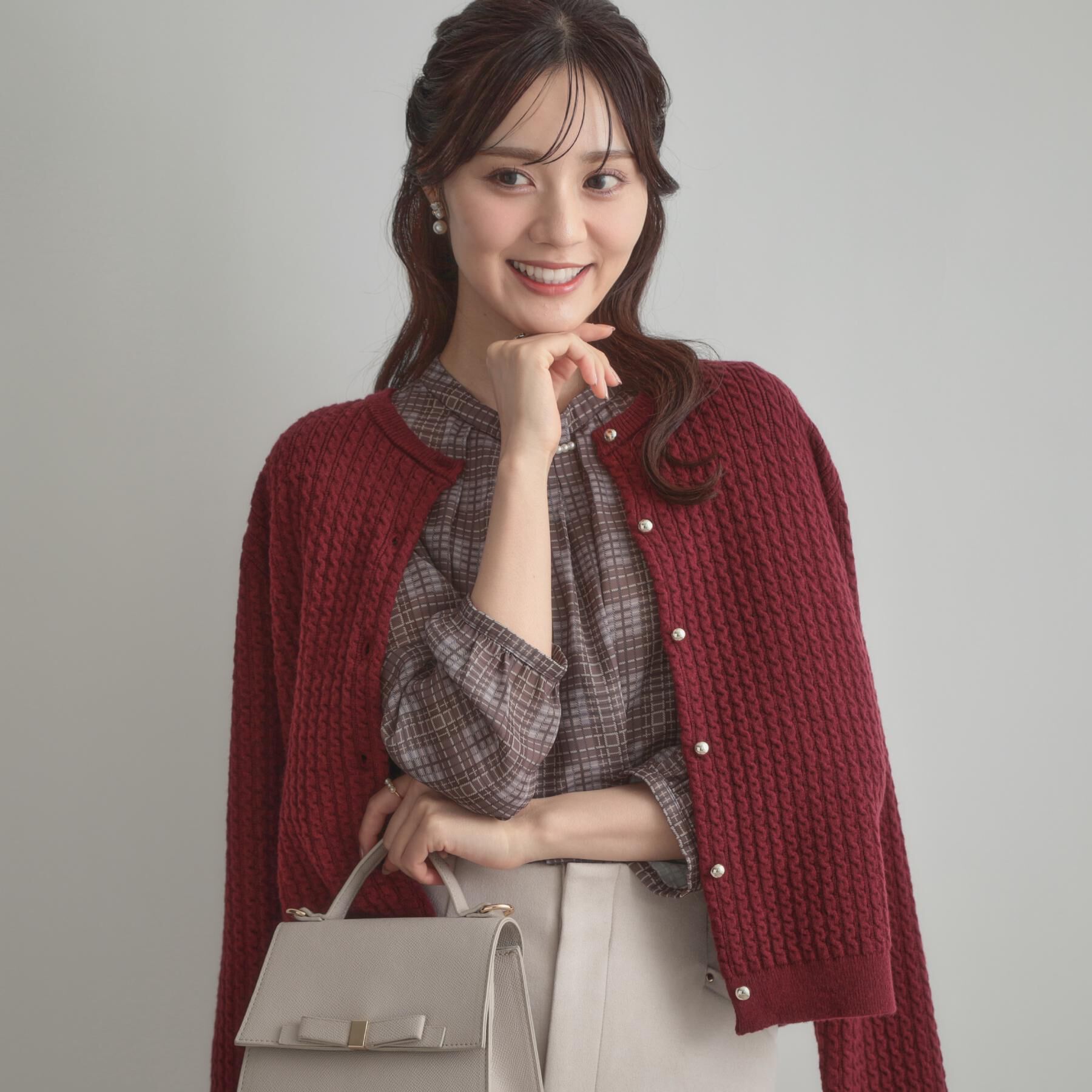 Couture broach「【大人可愛い・きれいめ・通勤】ケーブルカーディガン」|カーディガン|