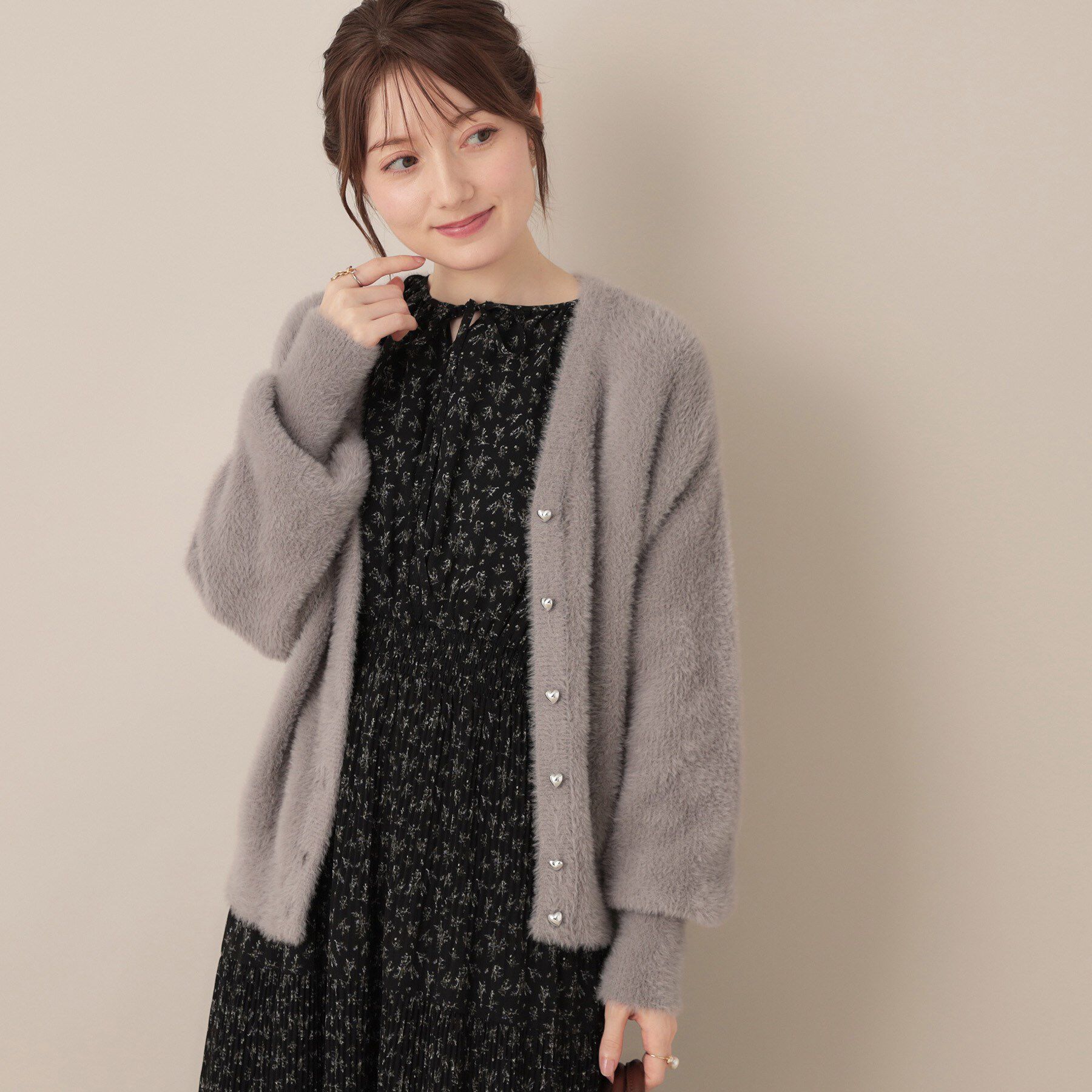 Couture broach「【ふわふわ/前後2WAY】フェザーカーディトップス」|カーディガン|