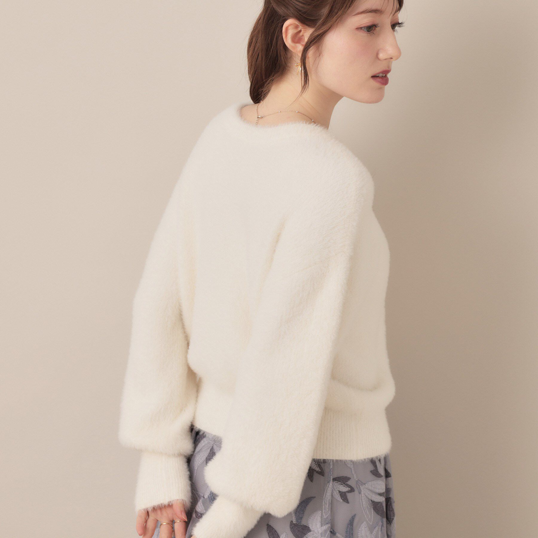 Couture broach「【ふわふわ/前後2WAY】フェザーカーディトップス」|カーディガン|