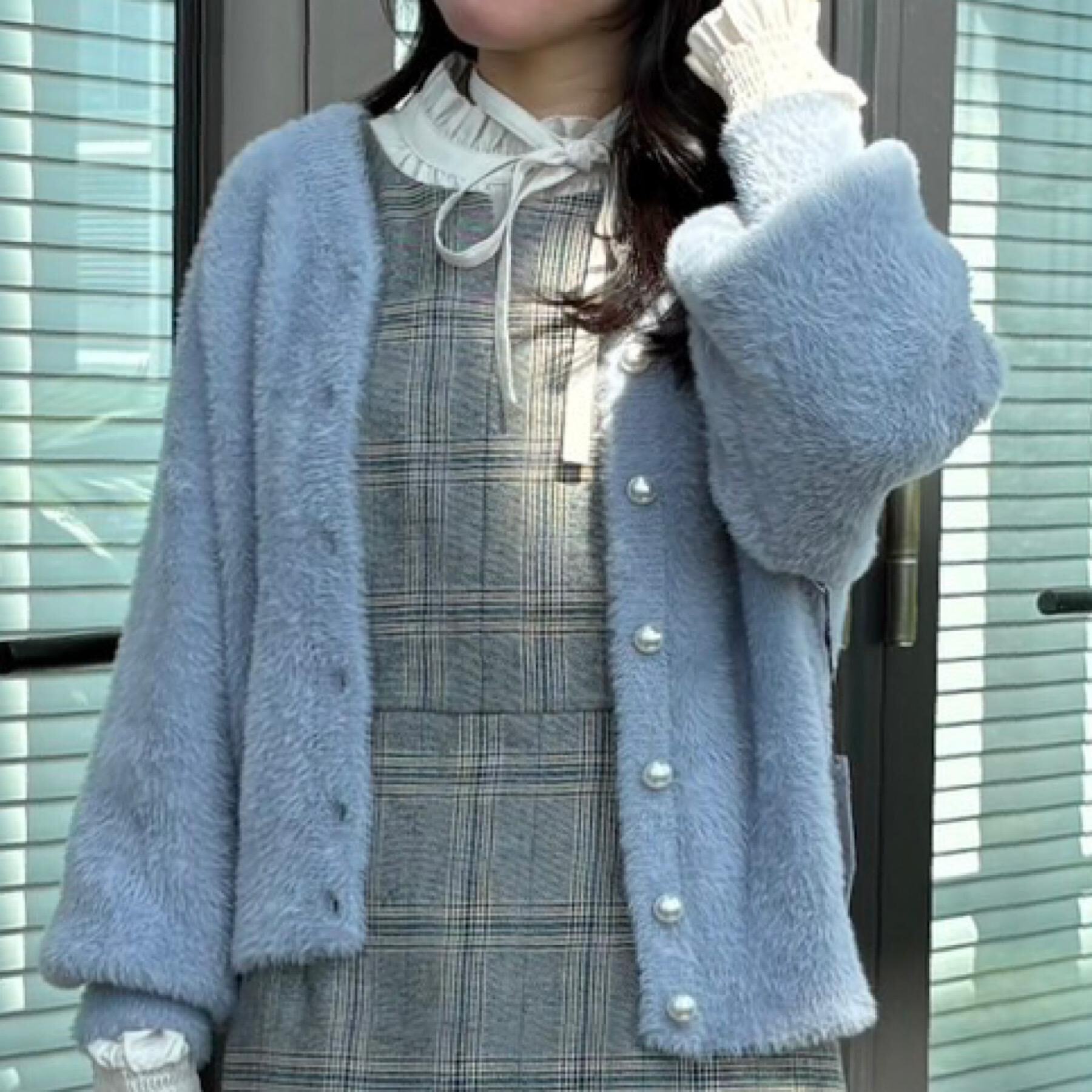 Couture broach「【ふわふわ/前後2WAY】フェザーカーディトップス」|カーディガン|