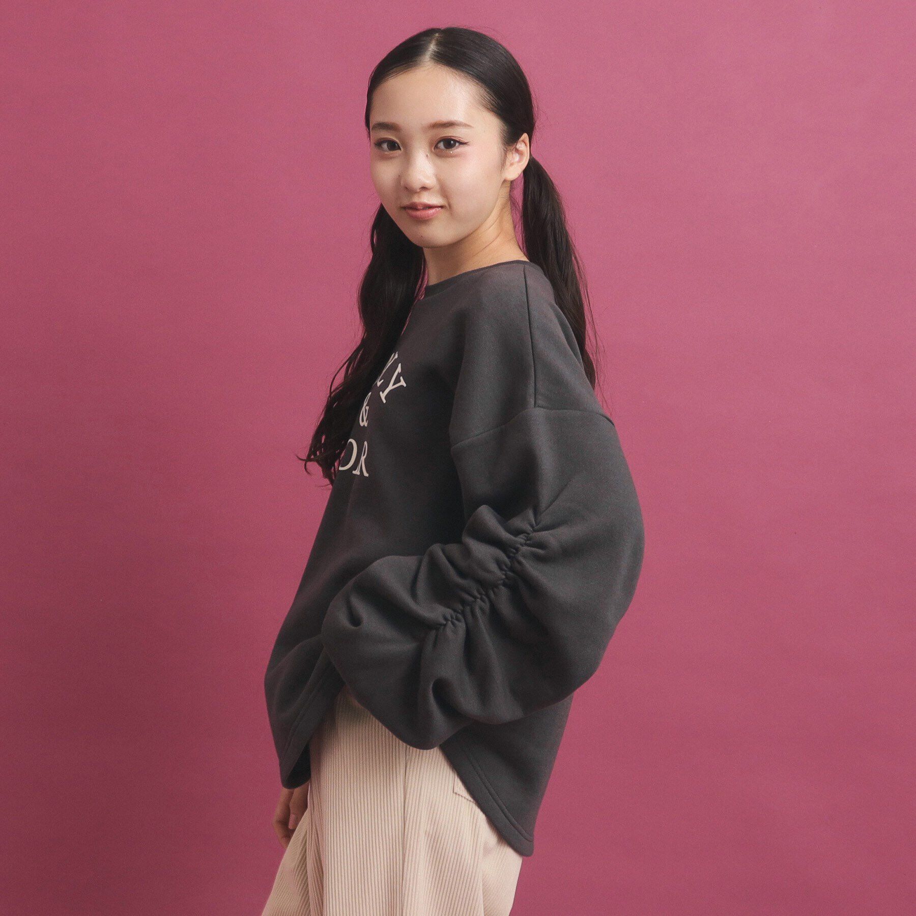 PINK-latte「袖ギャザー裏起毛」|その他|