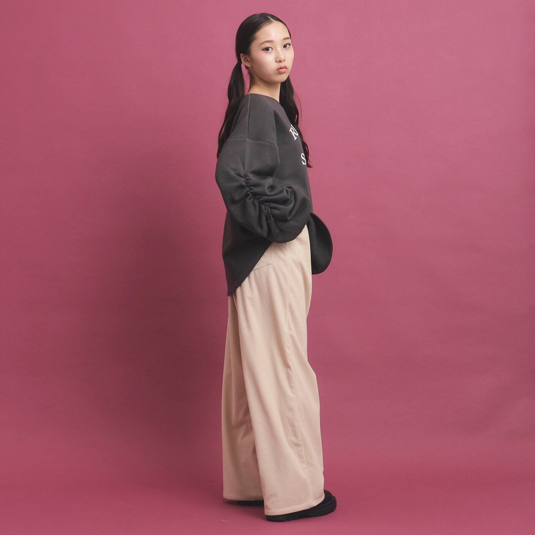 PINK-latte「袖ギャザー裏起毛」|その他|