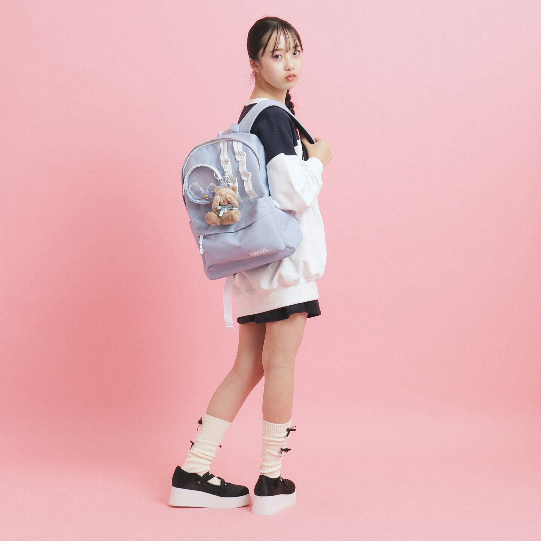 PINK-latte「モール付きマルポケリュック」|リュック|