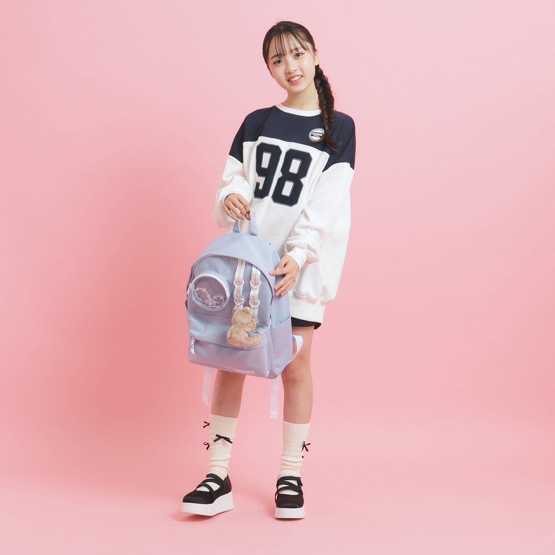 PINK-latte「モール付きマルポケリュック」|リュック|