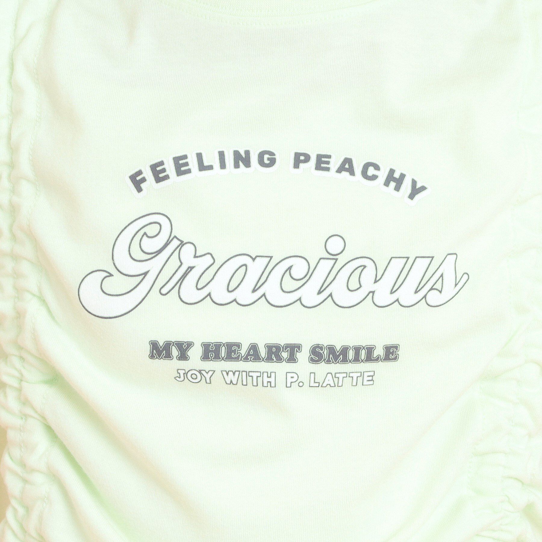 PINK-latte「フロントドロストリボンTシャツ」|Tシャツ・カットソー|