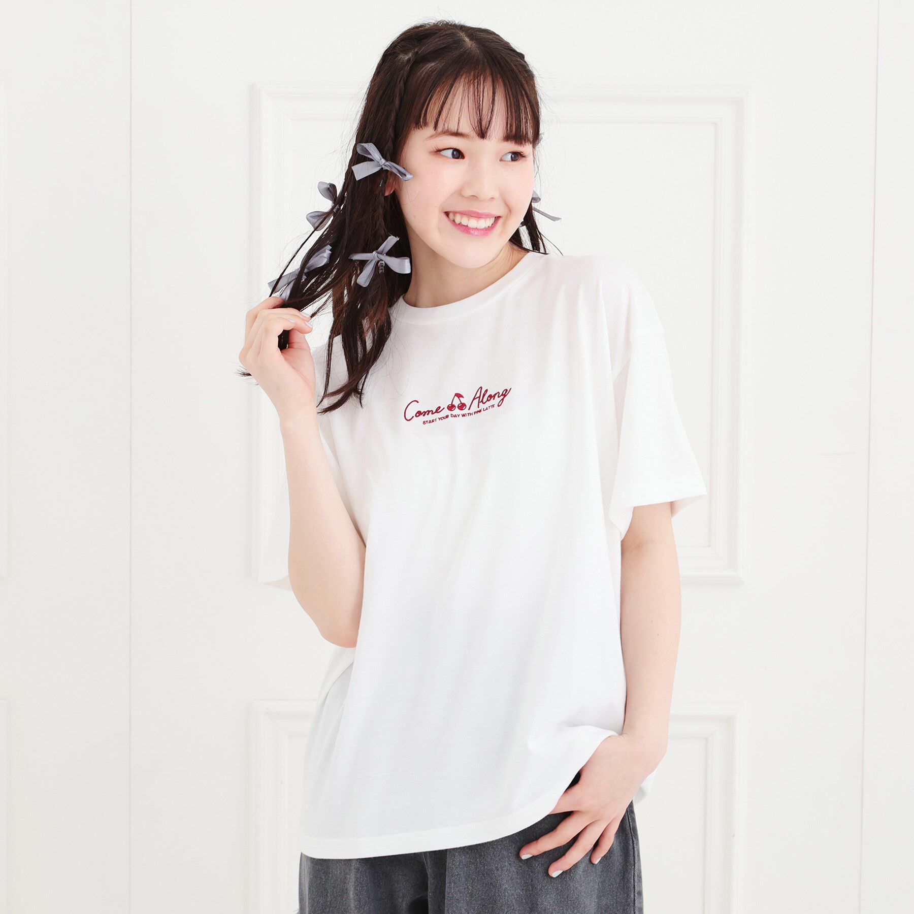 PINK-latte「バックプリントTシャツ」|Tシャツ・カットソー|
