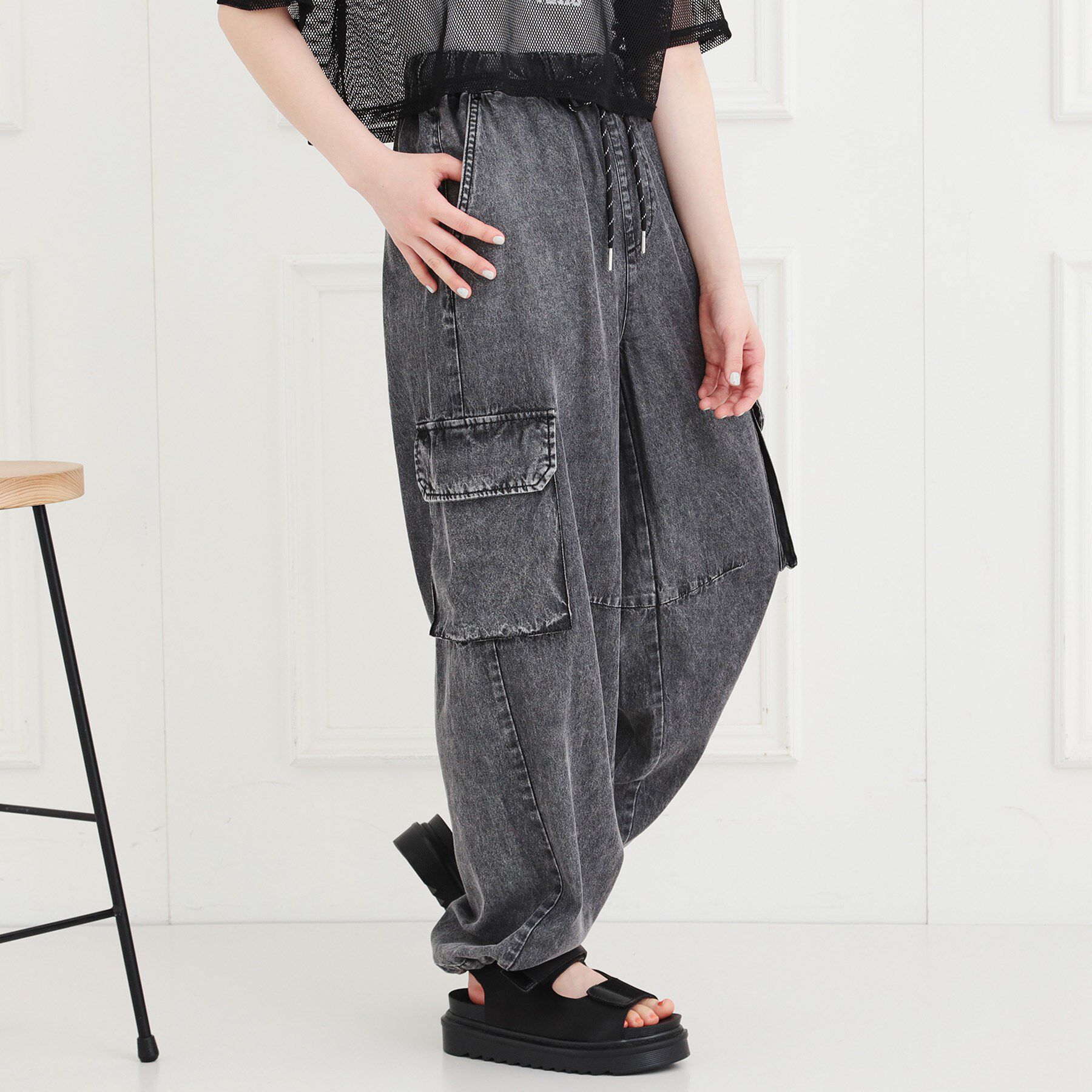 PINK-latte「デニムバレルカーゴパンツ」|その他|