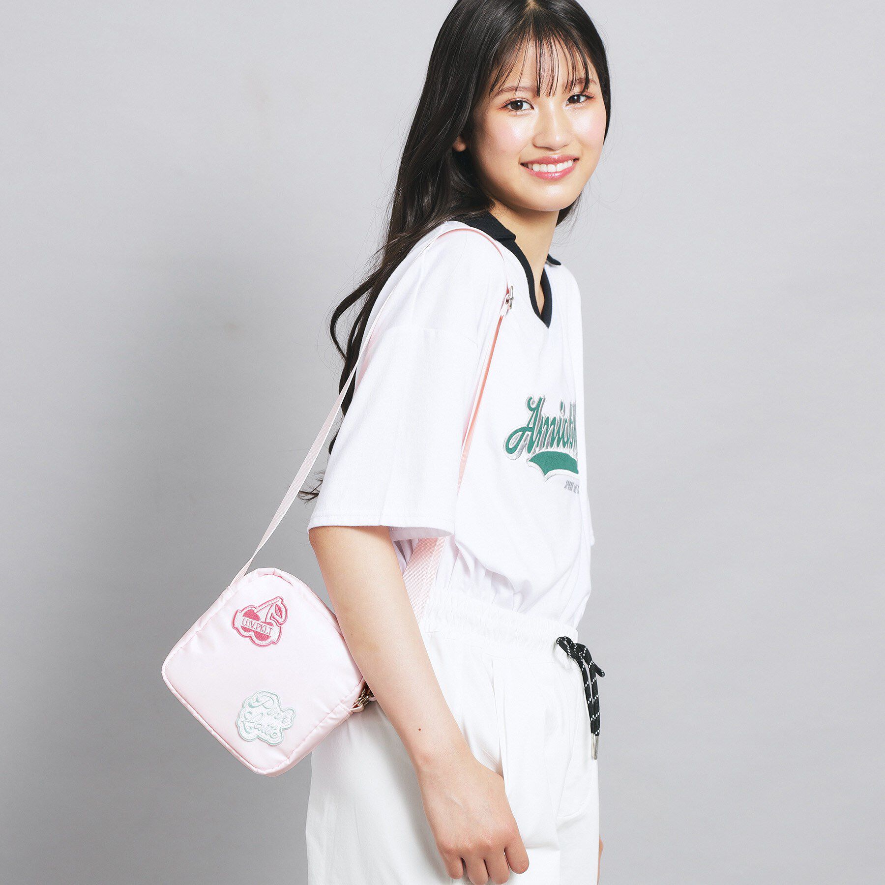 PINK-latte「ワッペンミニショルダー」|ショルダー・メッセンジャー|