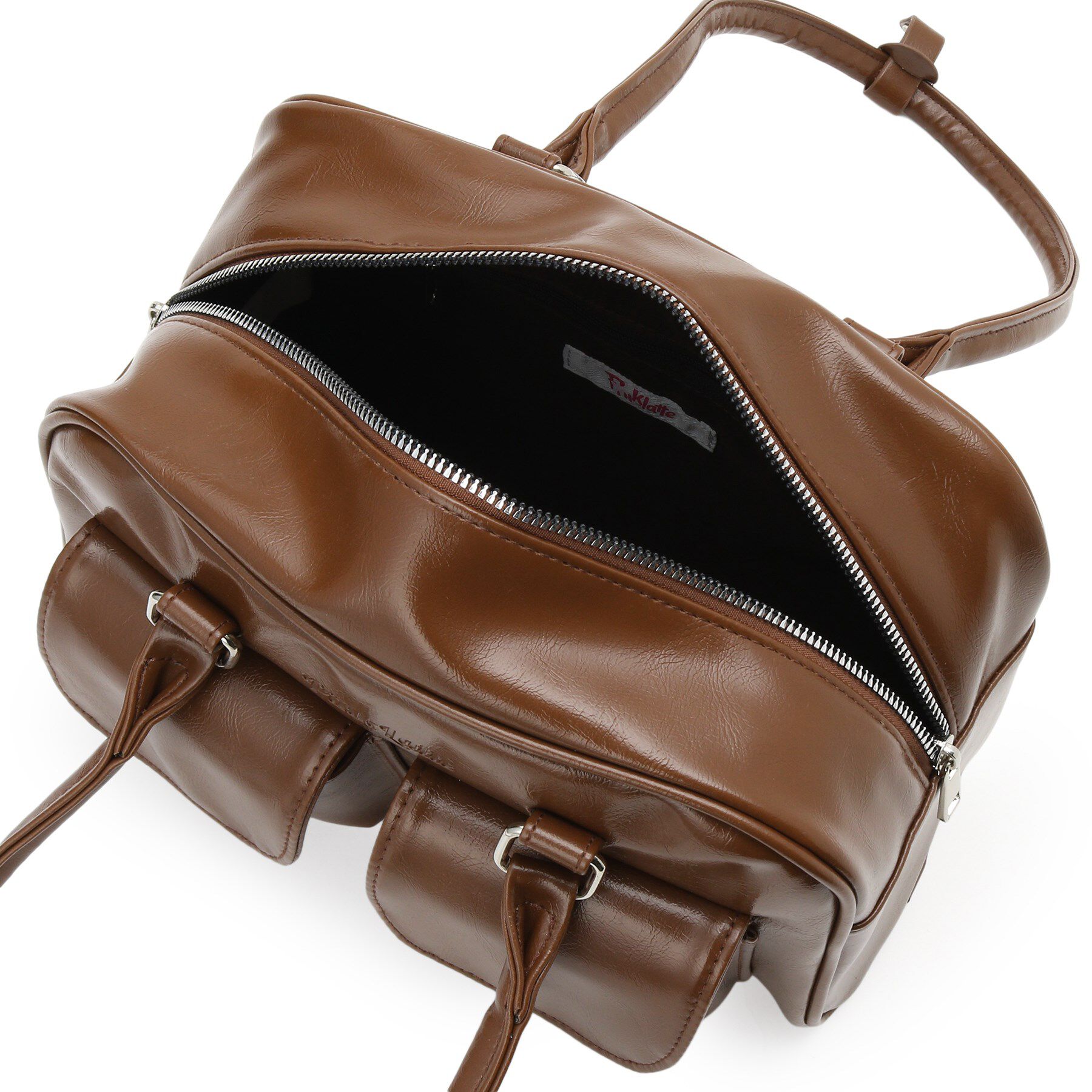 PINK-latte「アウトポケット ロングハンドルバッグ」|ハンドバッグ|