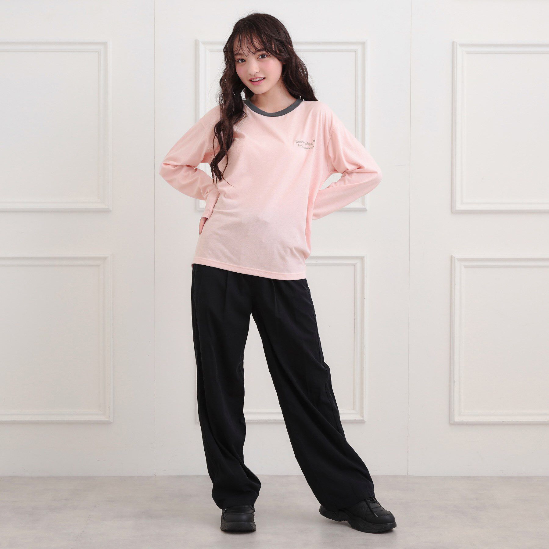 PINK-latte「リンガープリントロンT」|Tシャツ・カットソー|