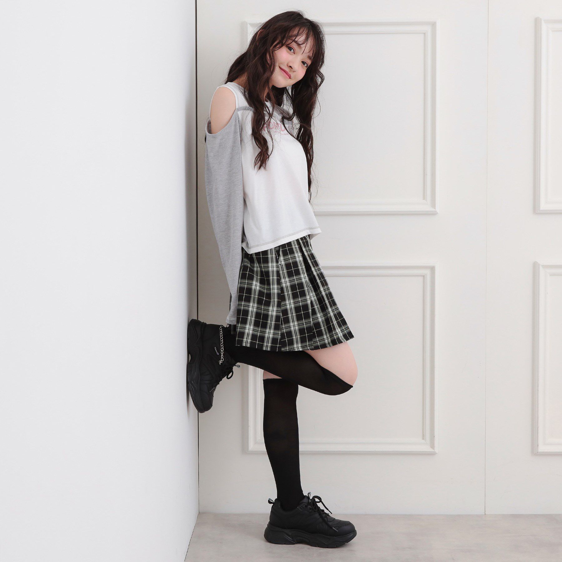 PINK-latte「インパン付プリーツスカート」|スカート|